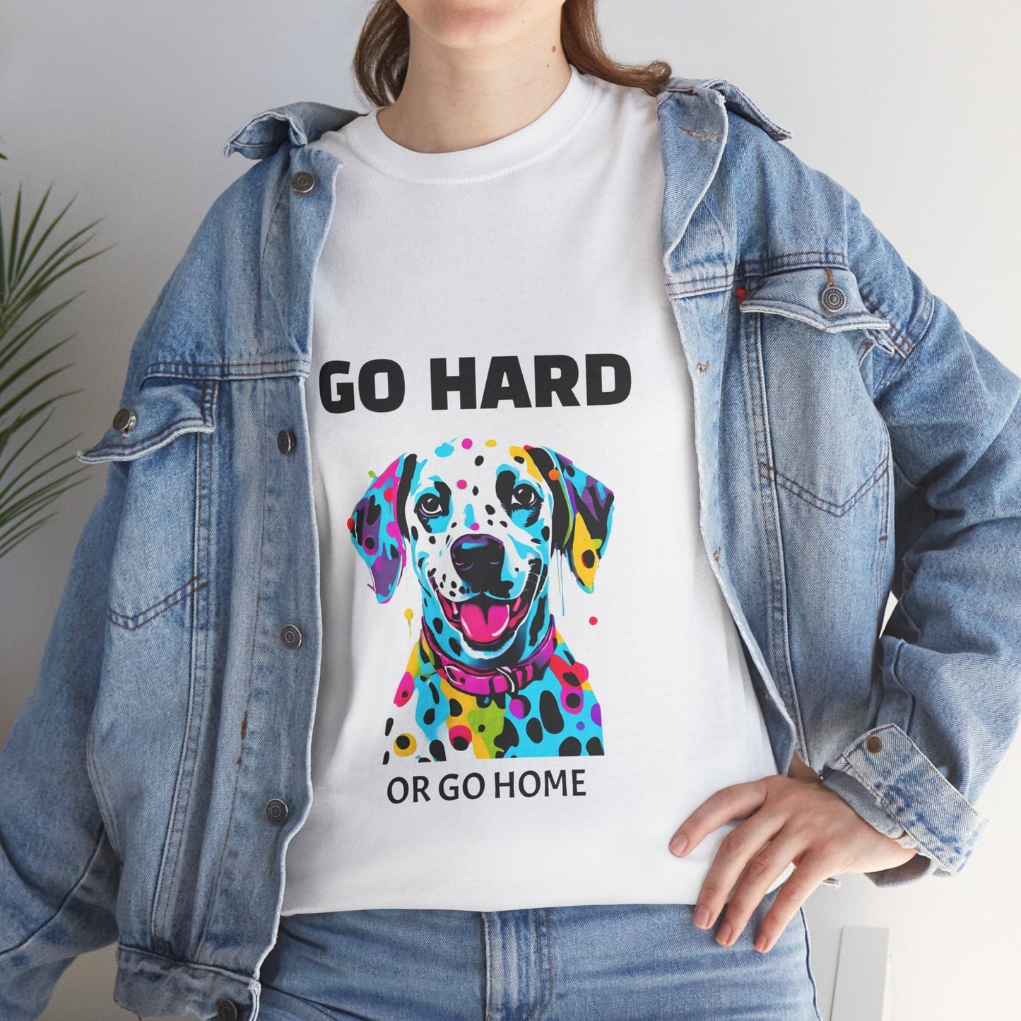 Pop Art du chien dalmatien - Go Hard Or Go Home Flashlander Gym T-shirt