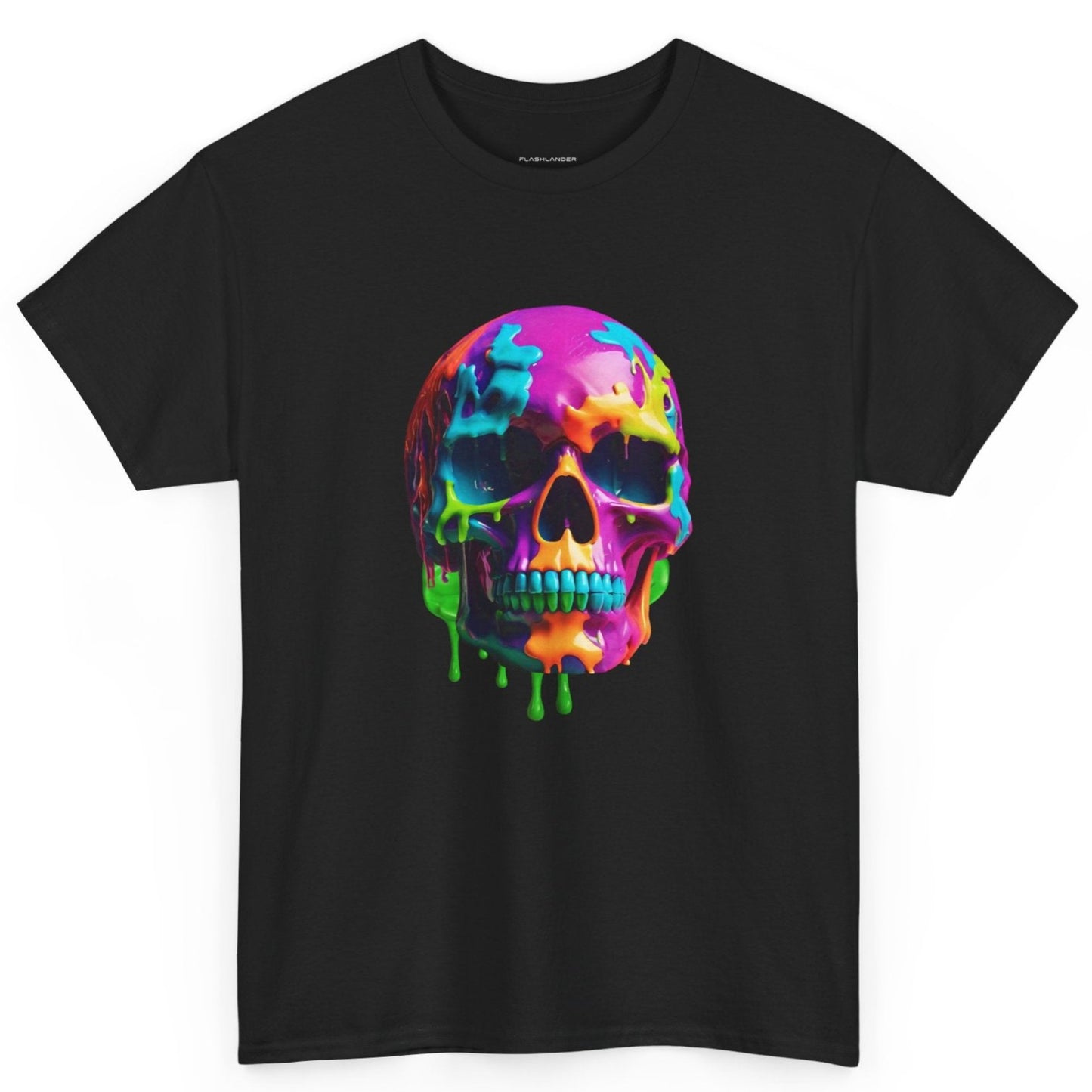 Neon Meltdown Skull Flashlander Gym Shirt