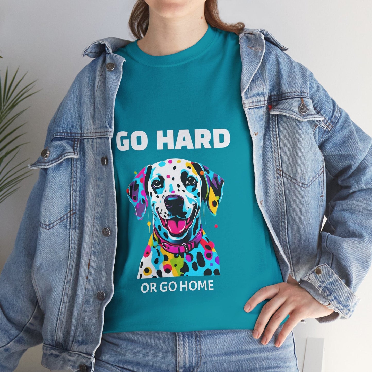 Pop Art du chien dalmatien - Go Hard Or Go Home Flashlander Gym T-shirt