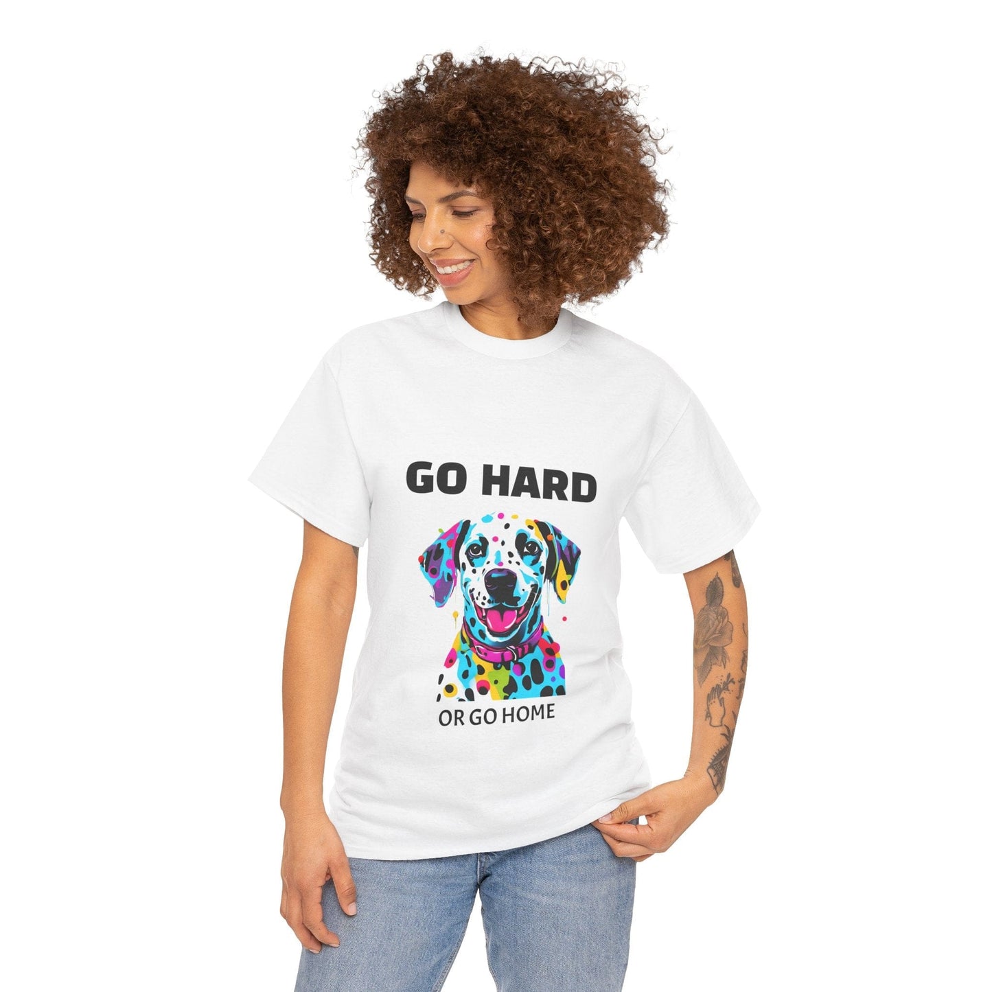 Pop Art du chien dalmatien - Go Hard Or Go Home Flashlander Gym T-shirt