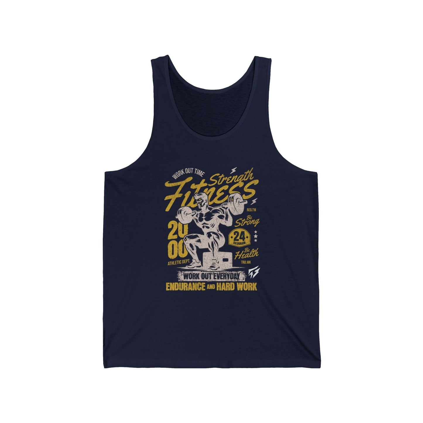 Muscle Man Fitness Vintage Gym Rooster Bodybuilding Cotton Unisex Jersey Tank Blue Aqua