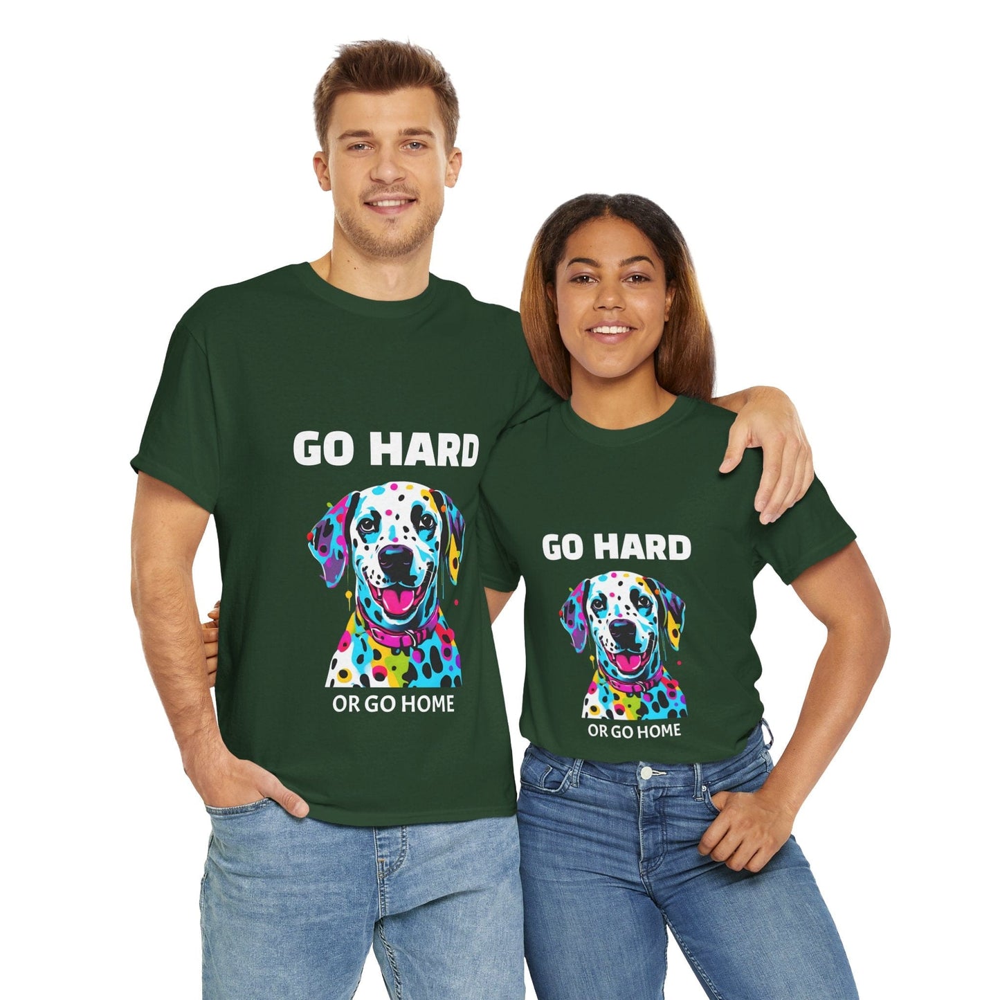 Pop Art du chien dalmatien - Go Hard Or Go Home Flashlander Gym T-shirt