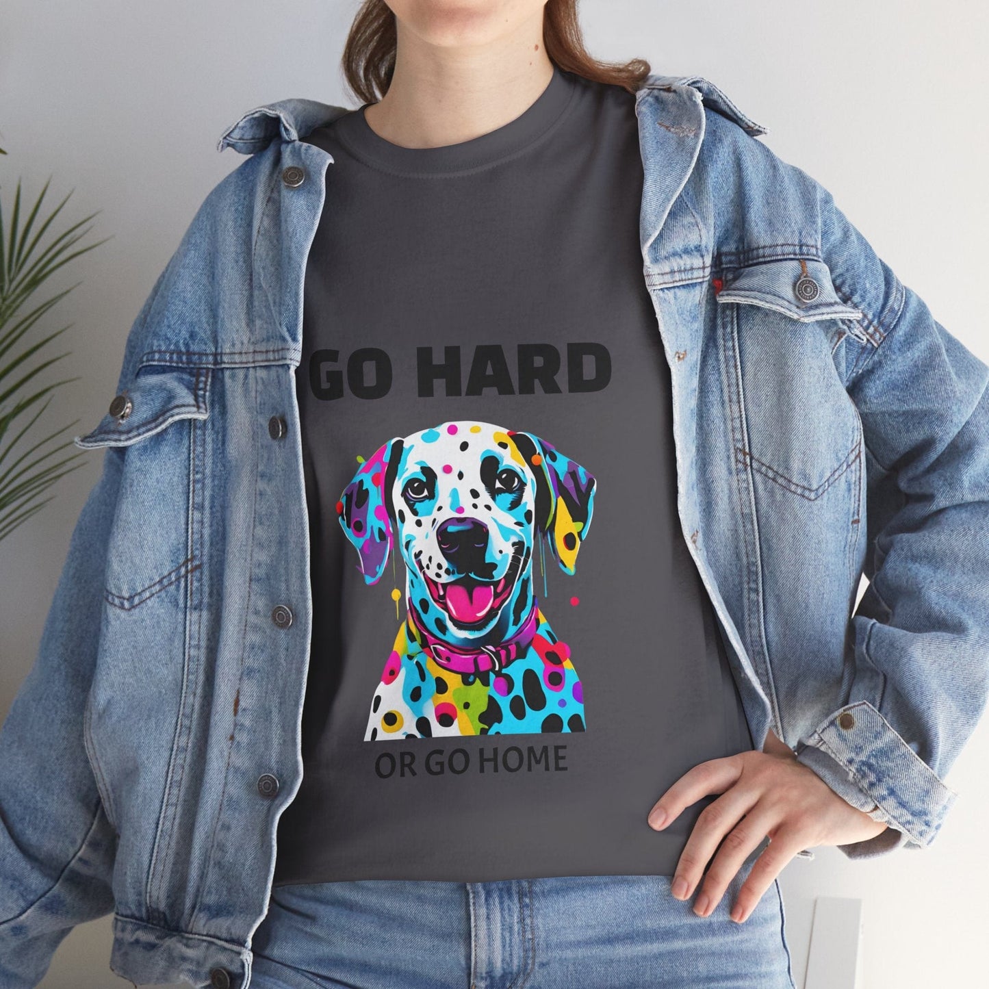 Pop Art du chien dalmatien - Go Hard Or Go Home Flashlander Gym T-shirt