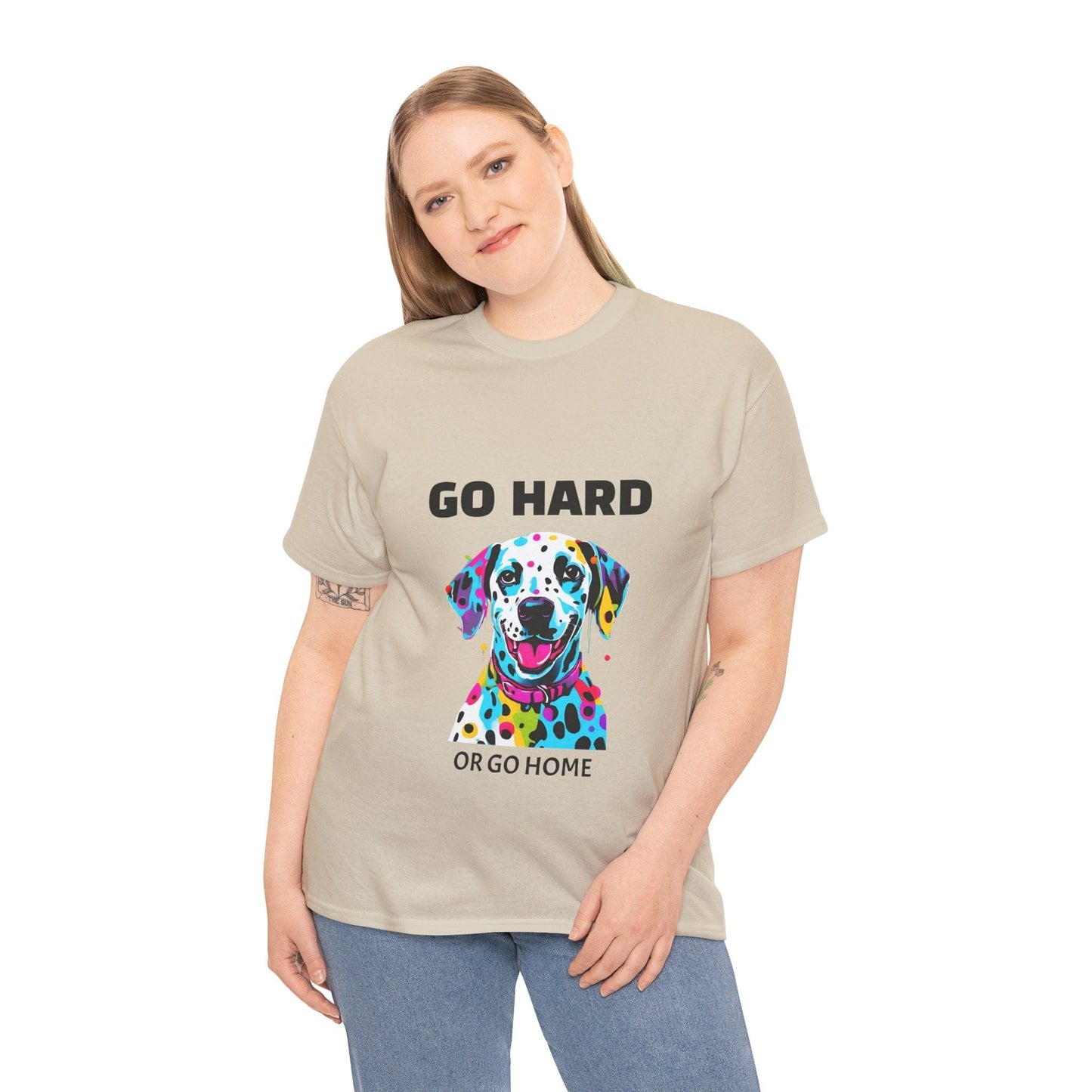 Pop Art du chien dalmatien - Go Hard Or Go Home Flashlander Gym T-shirt