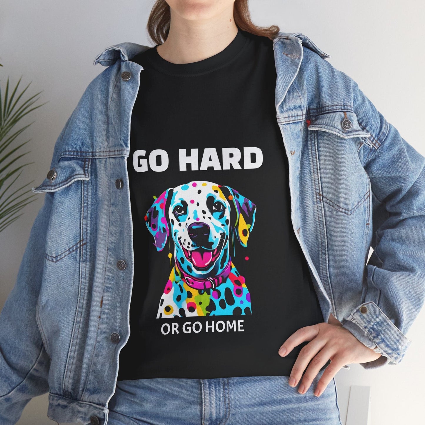 Pop Art du chien dalmatien - Go Hard Or Go Home Flashlander Gym T-shirt