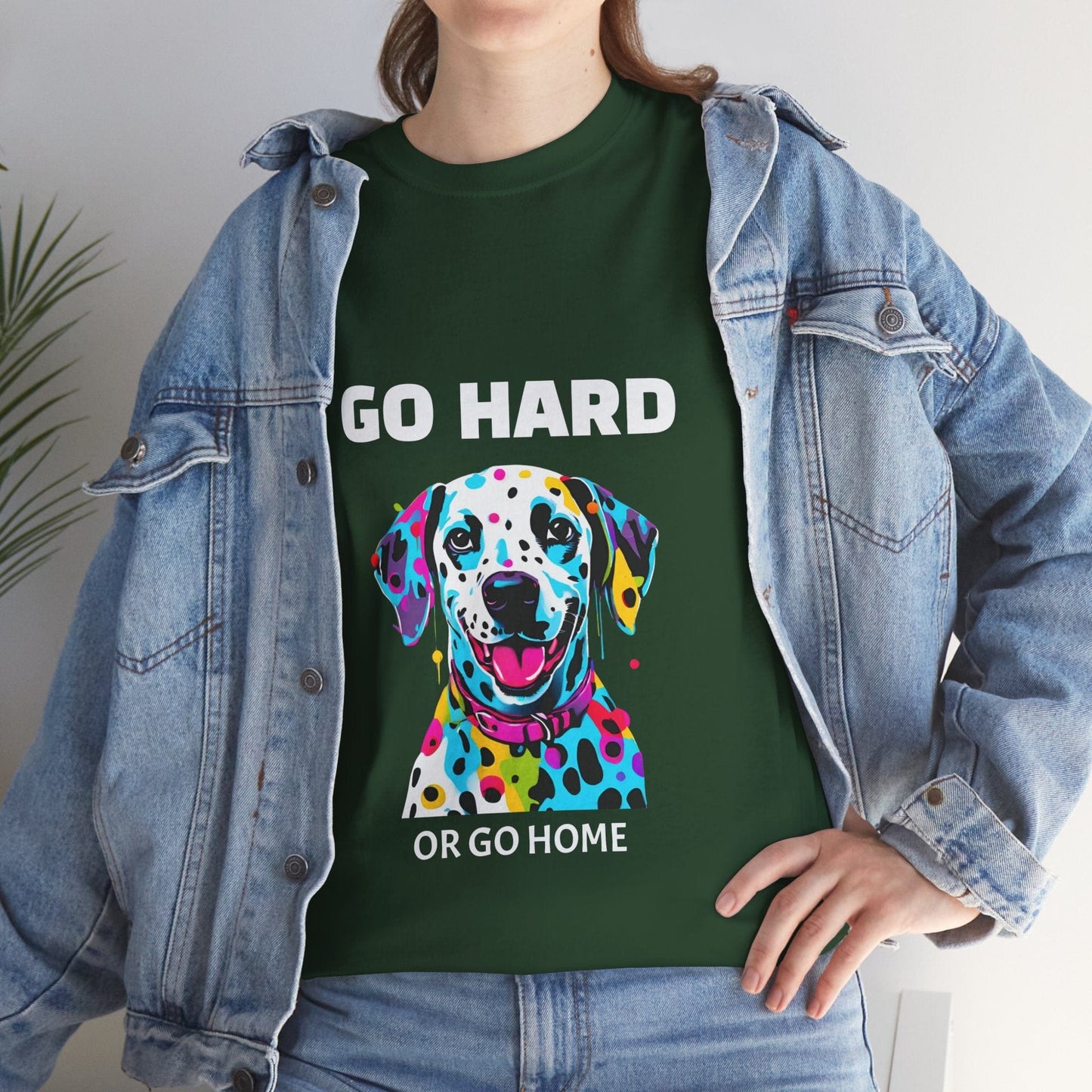 Pop Art du chien dalmatien - Go Hard Or Go Home Flashlander Gym T-shirt