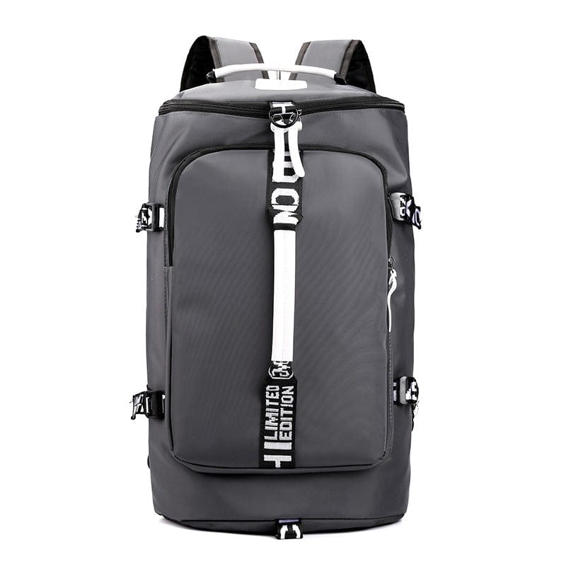 Grey Gym Bag & Mountaineering Backpack 1975k flashlander front side men's gym bag