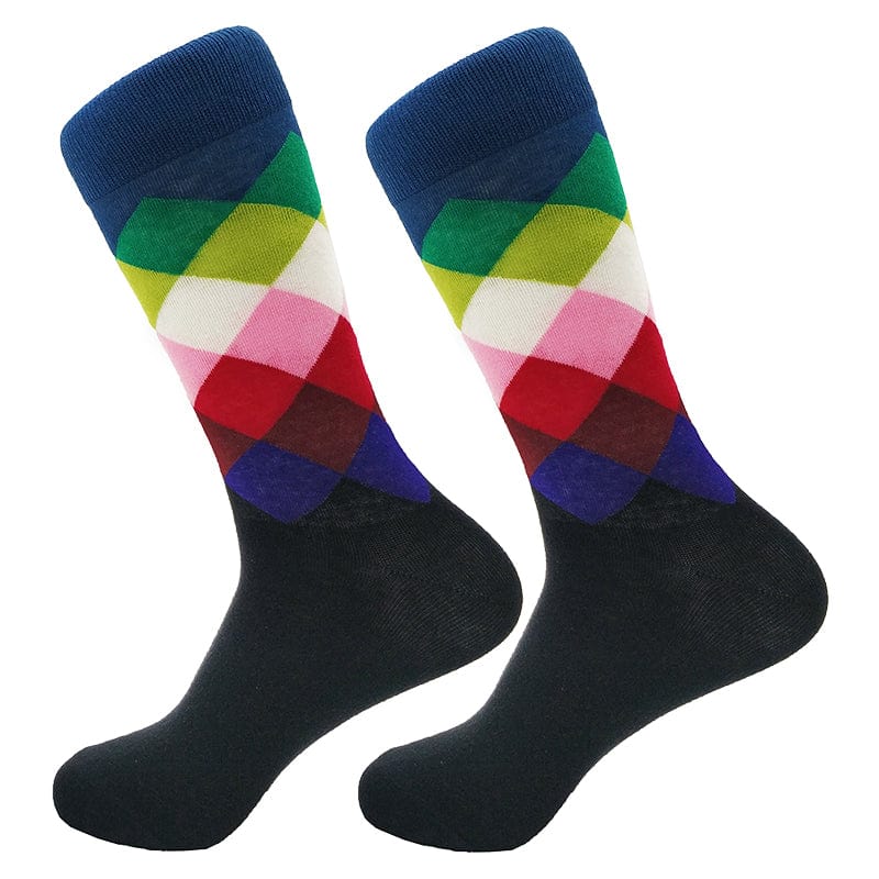 blue black green pink red diamond socks dimenxions flashlander left side pair