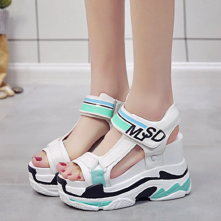 BLUE SAIL Flashlander Women Chunky High Heels Sandals