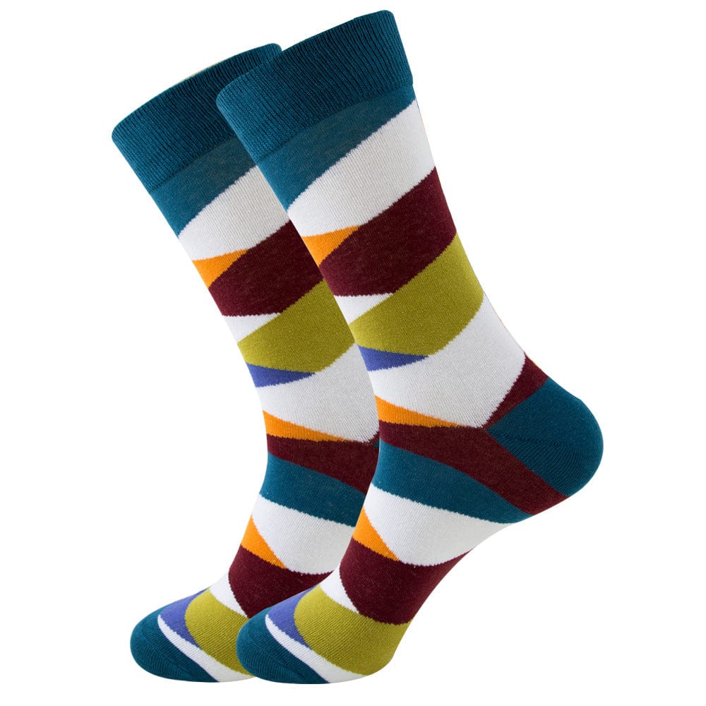 blue grey red white yellow socks artpop flashlander left side pair
