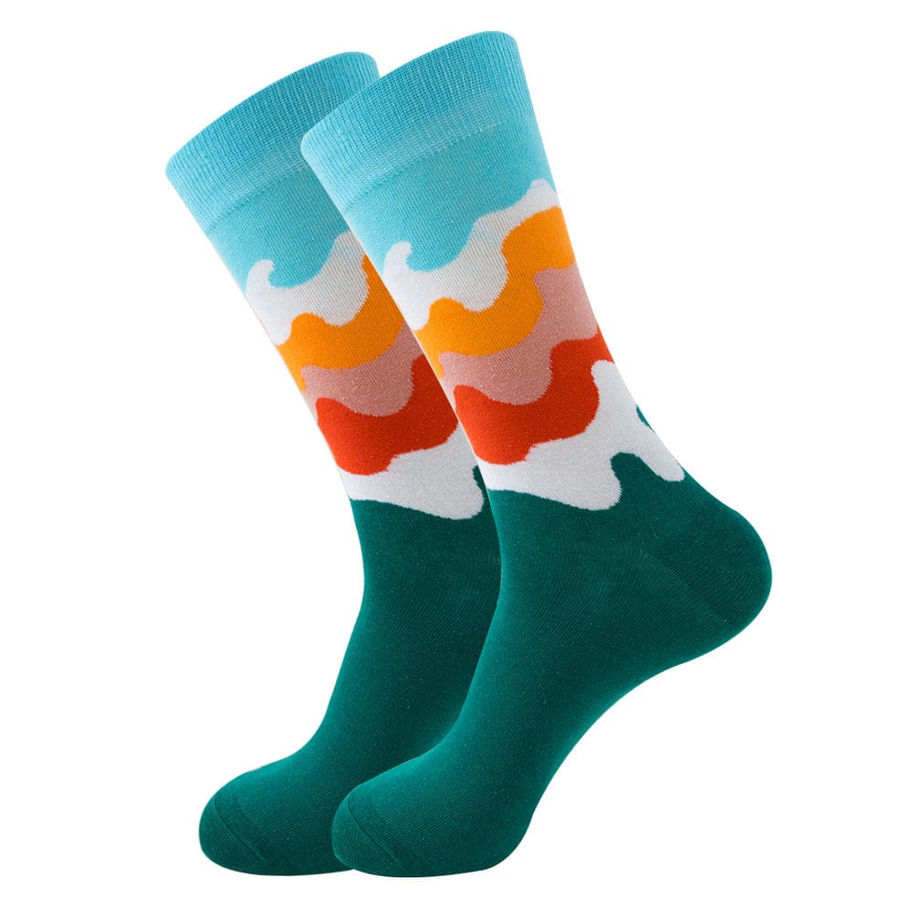 blue green orange red pink socks artpop flashlander left side pair