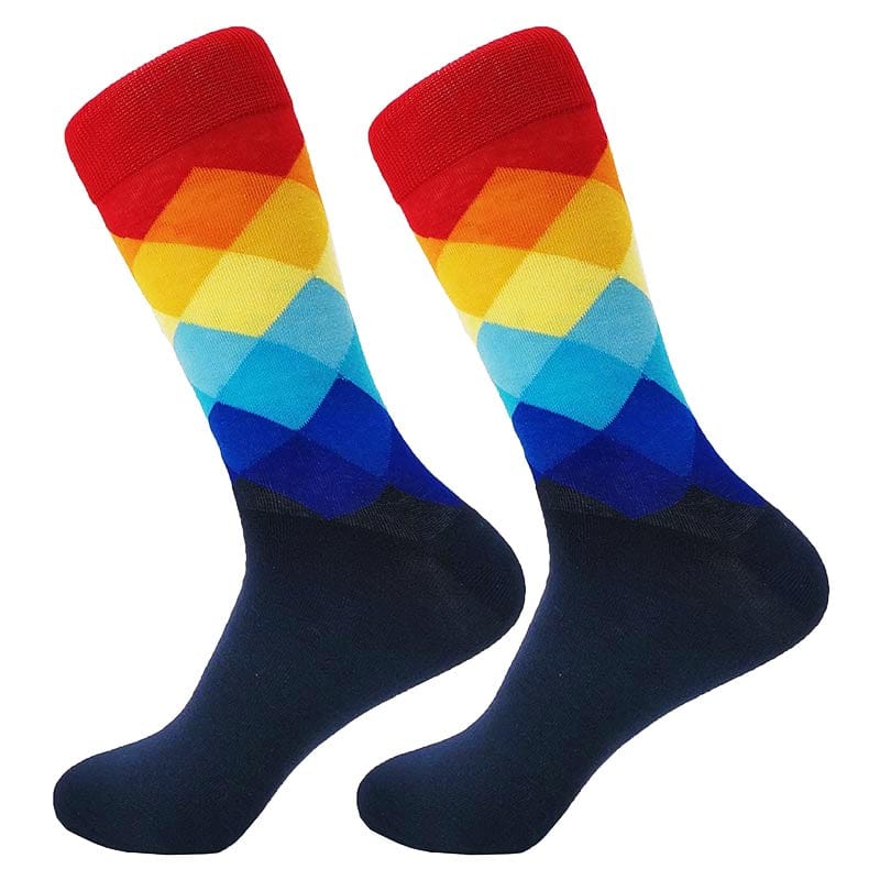 colorful diamonds socks dimenxions flashlander left side pair street fashion