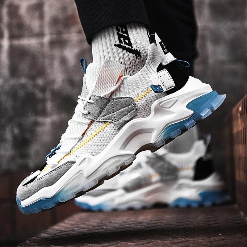 ligth blue sneakers vesta flashlander model standing