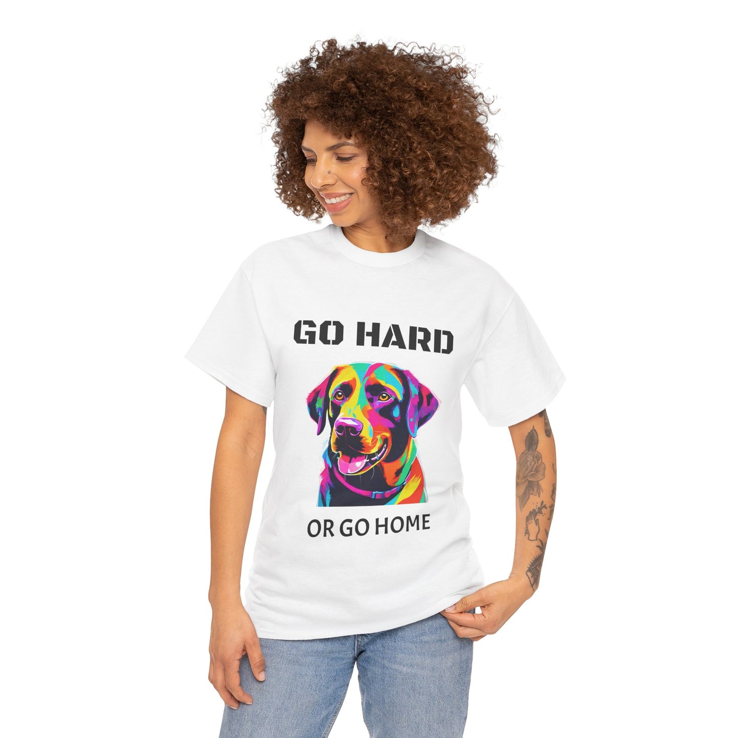 Labrador Retriever Dog Pop Art  - Go Hard Or Go Home Flashlander Gym Shirt