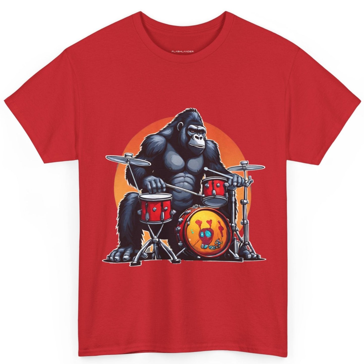 Camiseta deportiva Groove Gorilla Drummer Flashlander