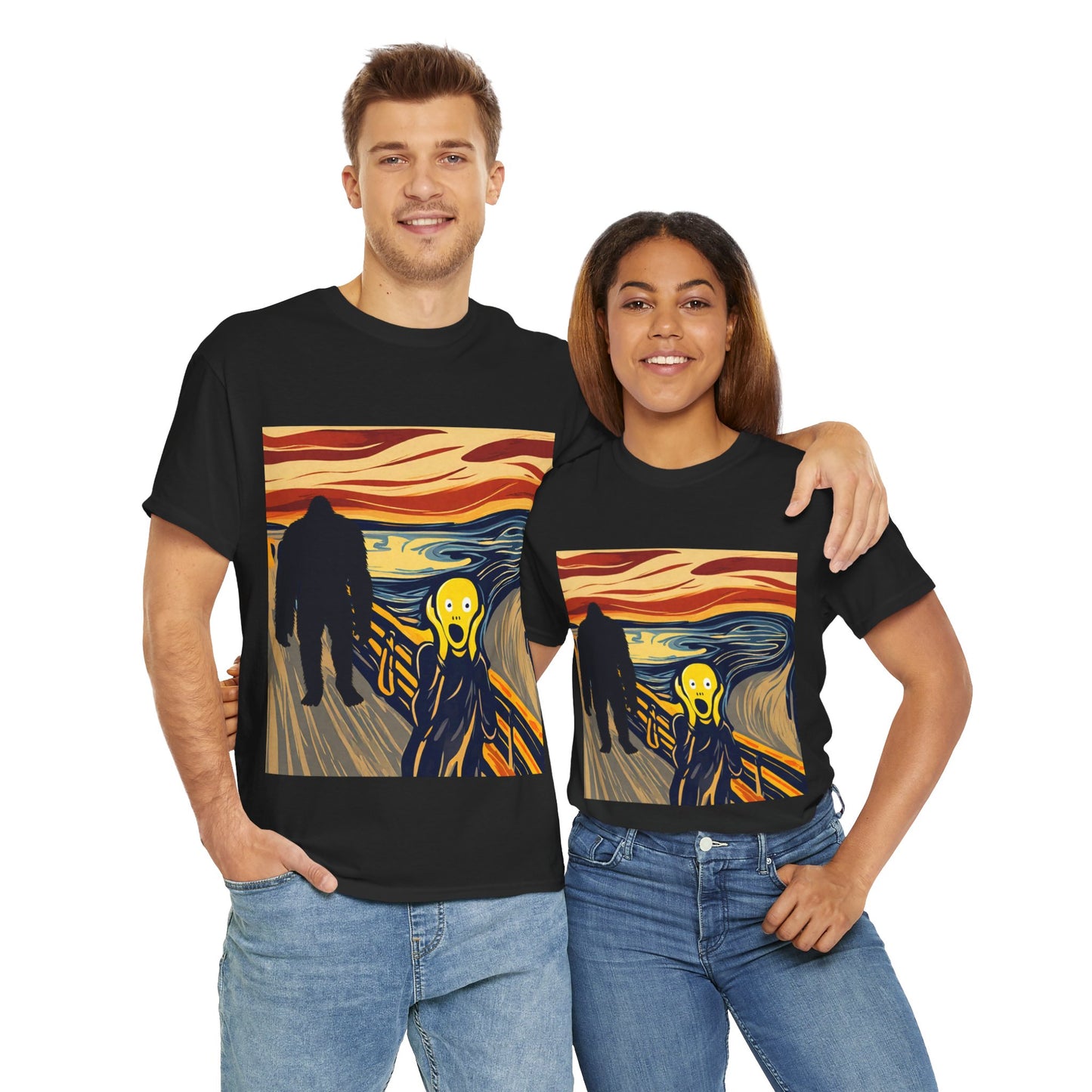 The Scream Meets Bigfoot A Startling Encounter - Flashlander Gym Shirt