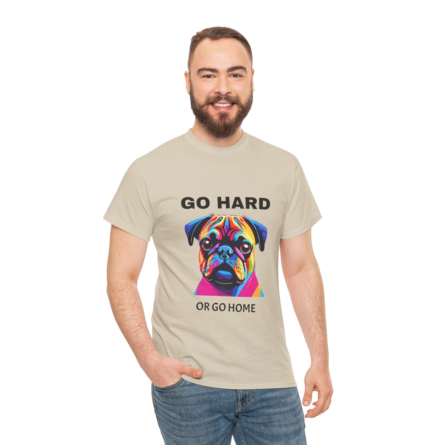 Pug Dog Pop Art  - Go Hard Or Go Home Flashlander Gym Shirt