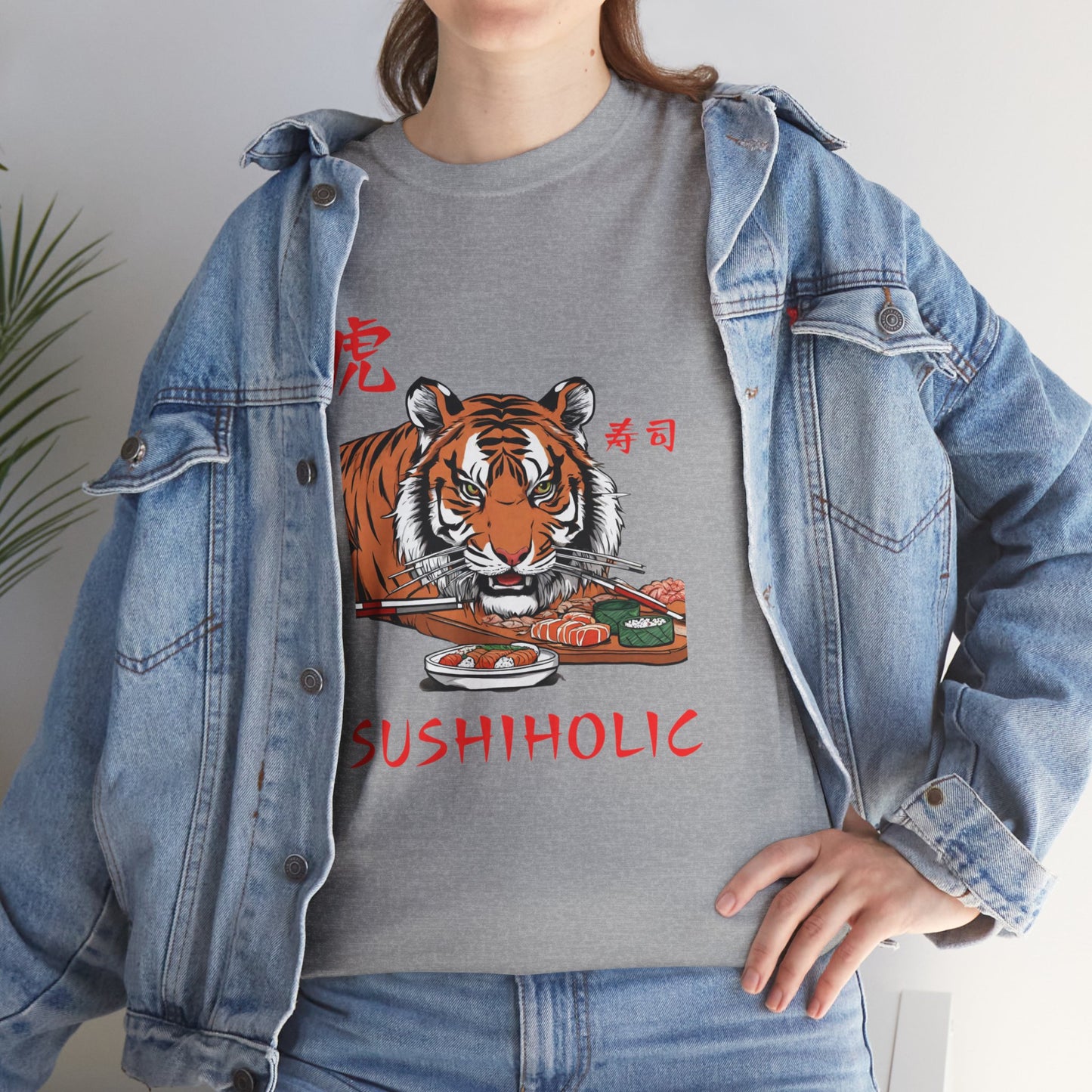 Tiger Sushi Lovers Sushiholic Graphic Tee Flashlander