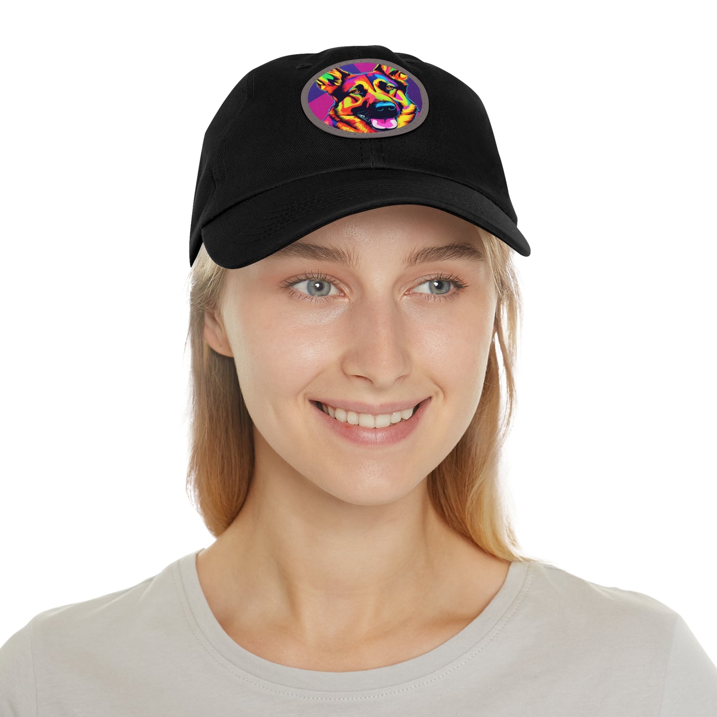 German Shepherd Dog Hat Sportswear Hat German Shepherd Dog Cap German Shepherd Dog Art Pop Hat Dad Hat with Patch (Round) Baseball Cap Pop Art Dog Hap Custom Cap Flashlander