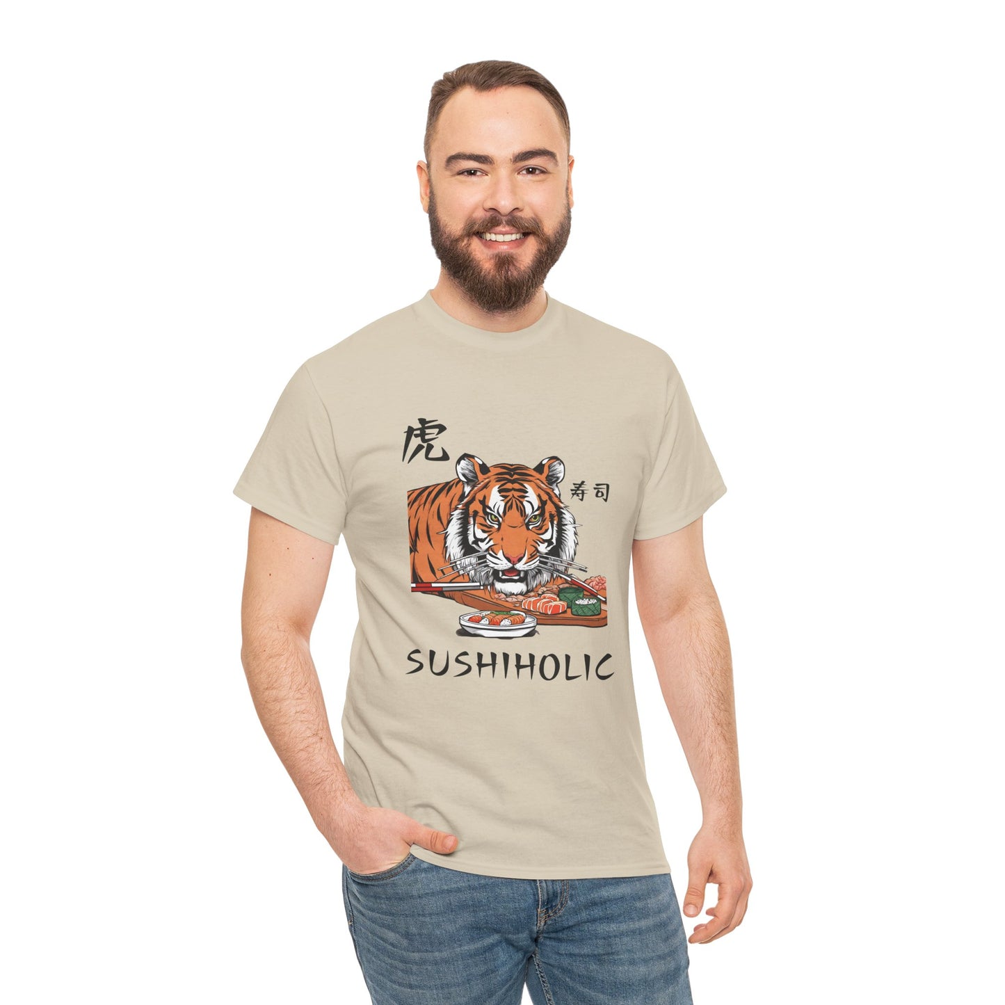 Tiger Sushi Lovers Sushiholic Graphic Tee Flashlander