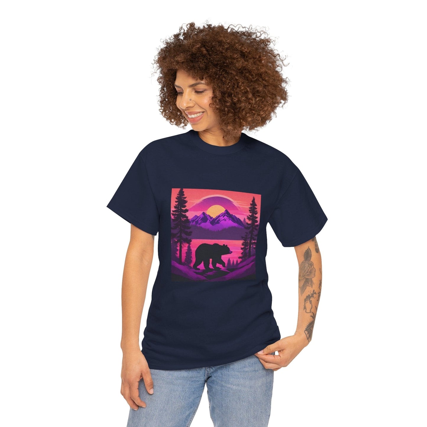 T-shirt graphique Bear Majestic Sunset Flashlander