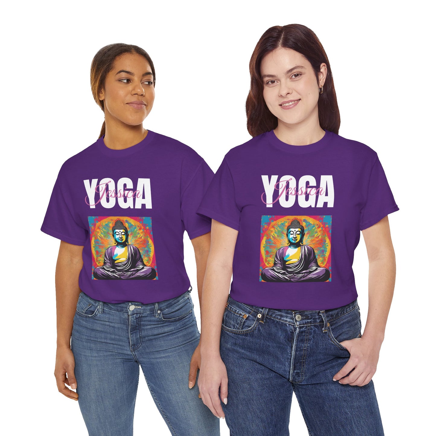 Personalized Yoga Shirt - Buddha Tee - Custom Name Flashlander Yoga Tee