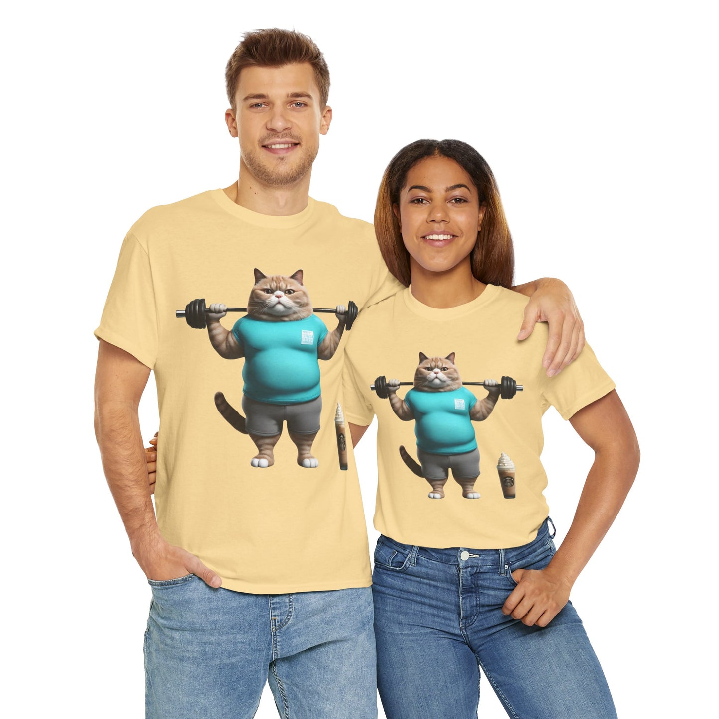 Funny Fat Cat Lifting - Flashlander Gym Shirt