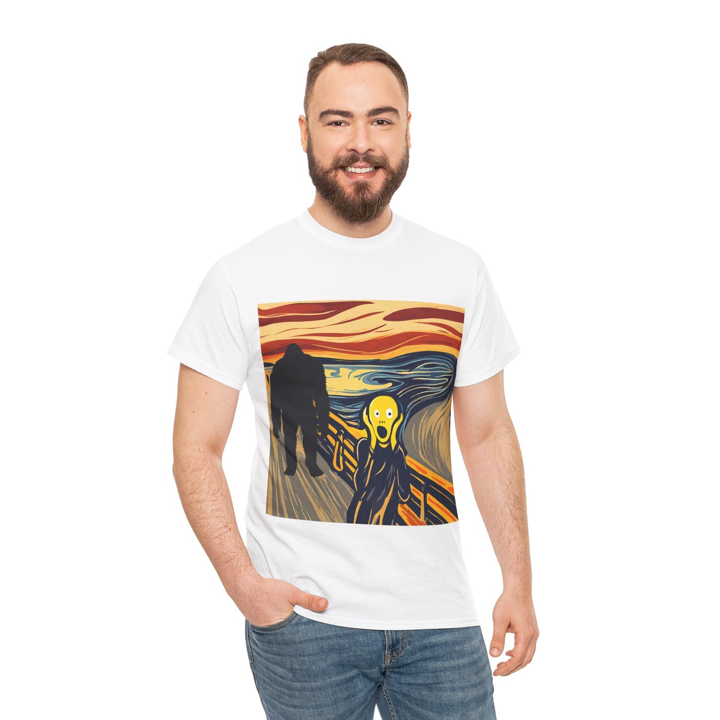 The Scream Meets Bigfoot A Startling Encounter - Flashlander Gym Shirt