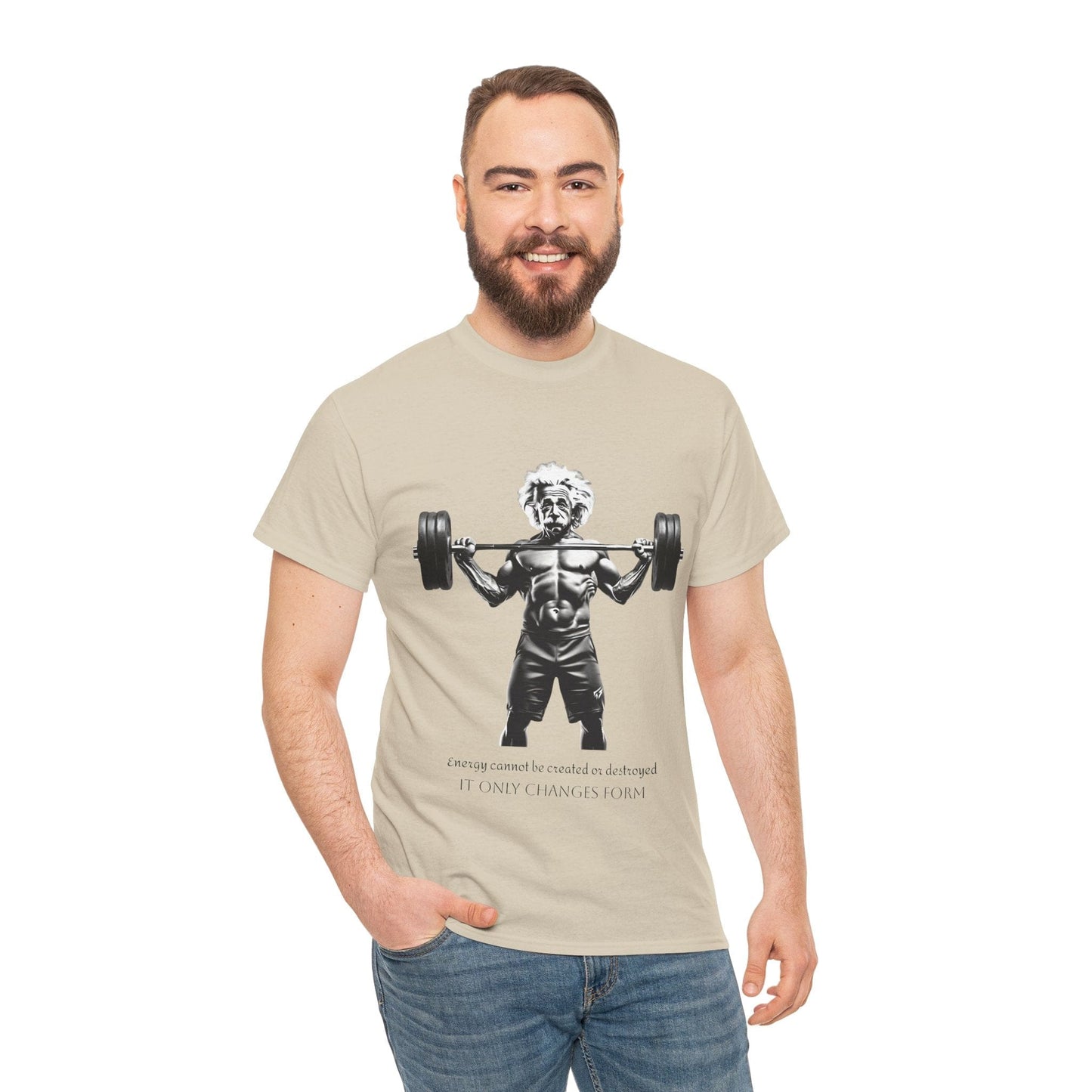 Camiseta de culturista Albert Einstein: la energía de Flashlander no se puede crear ni destruir, solo cambia de forma. Camiseta gráfica con cita