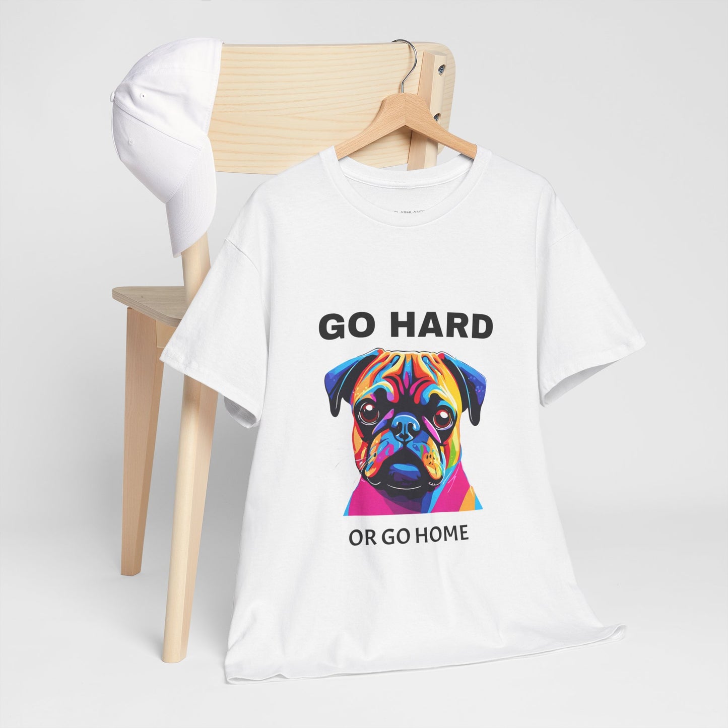 Pug Dog Pop Art  - Go Hard Or Go Home Flashlander Gym Shirt