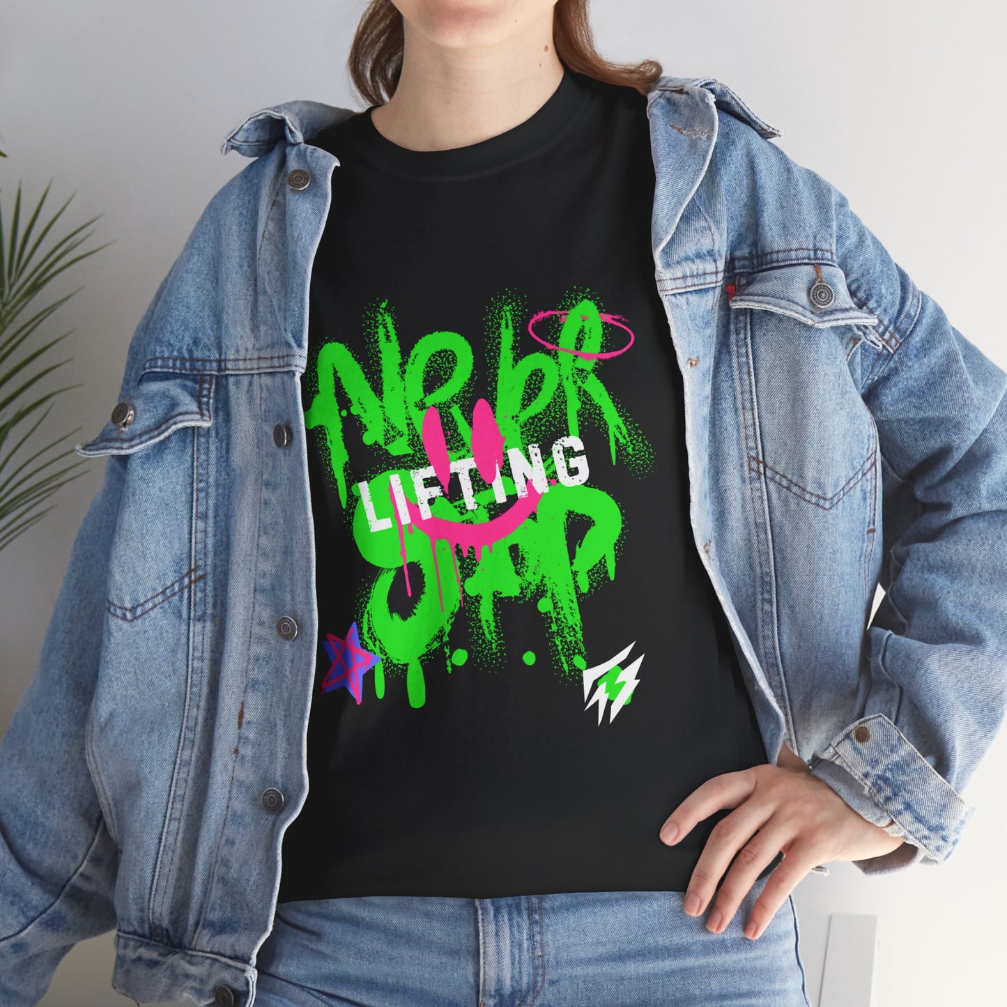 T-shirt de sport Graffiti Flashlander - Never Stop Lifting Gris