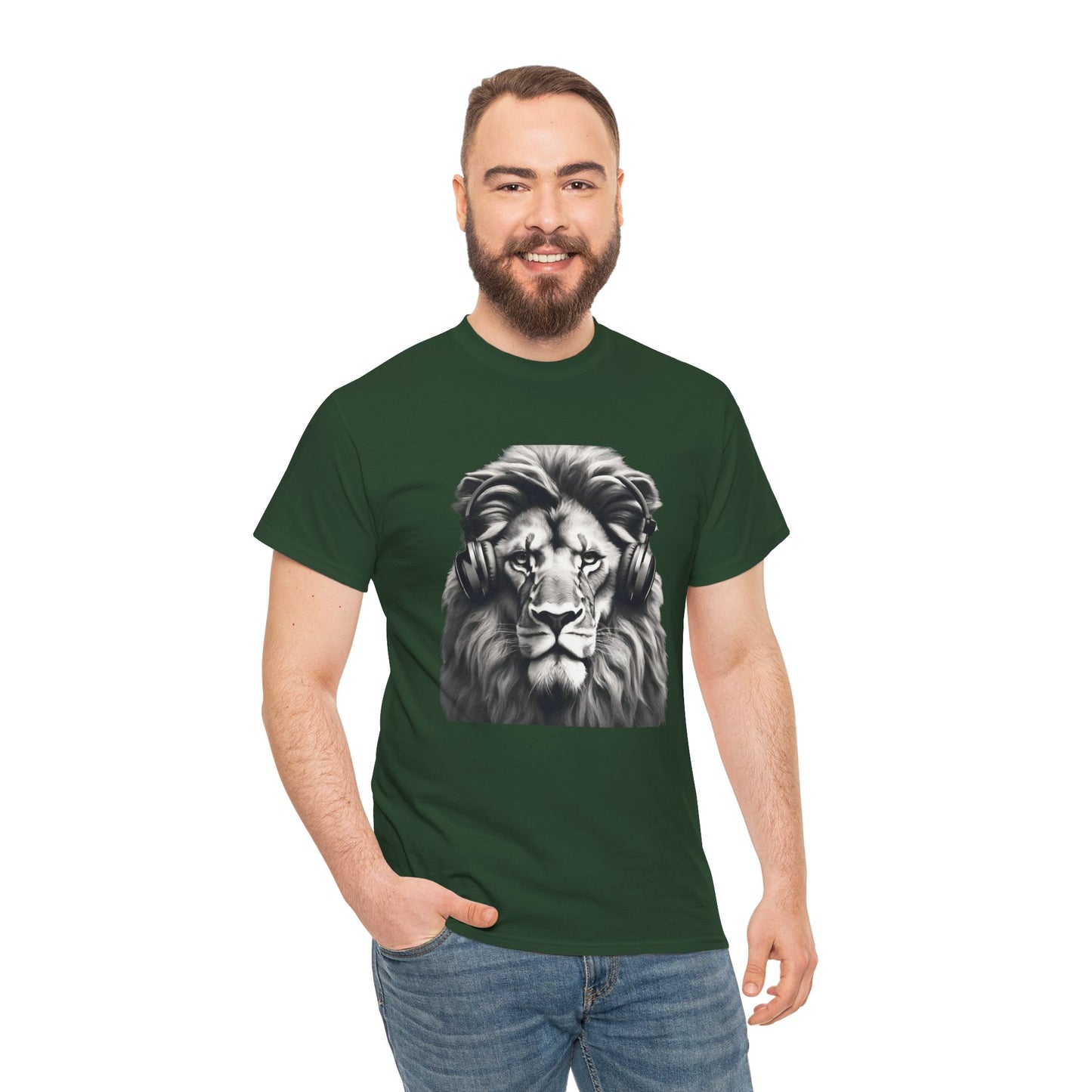 Lion Training with Headphones - Flashlander Gym Shirt