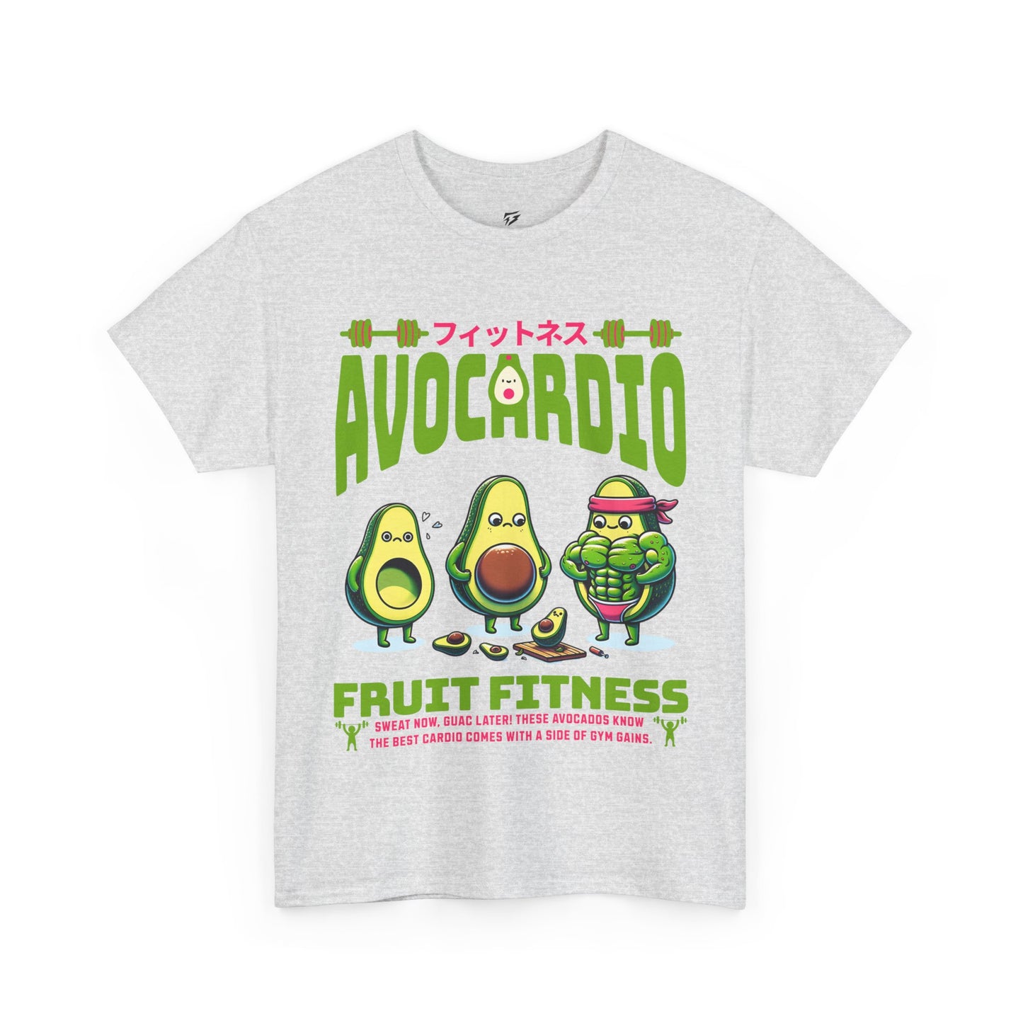 Avocardio Active Gym Shirt Avocado Fitness Graphic Tee