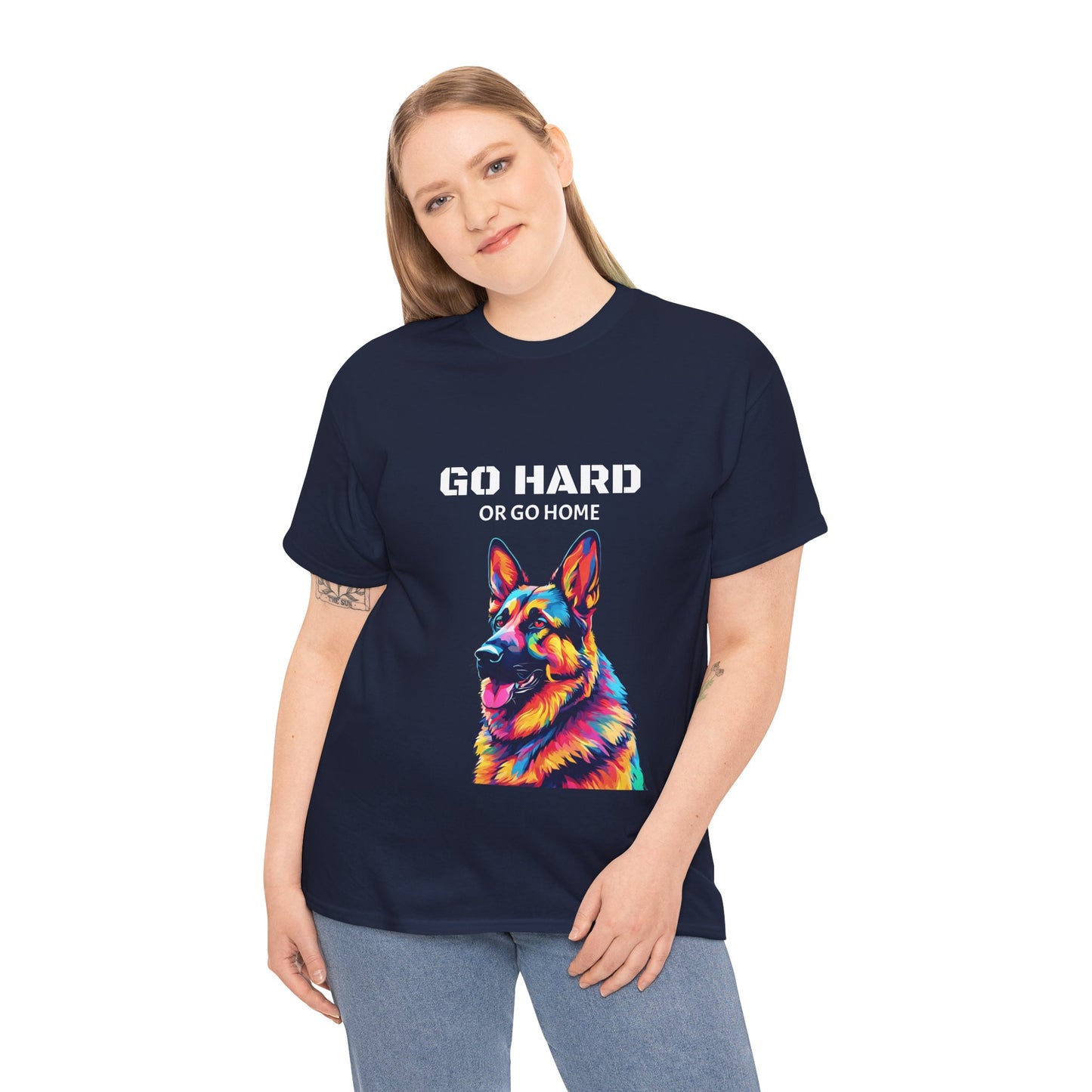 German Shepherd Dog Pop Art - Go Hard or Go Home Flashlander Gym Shirt