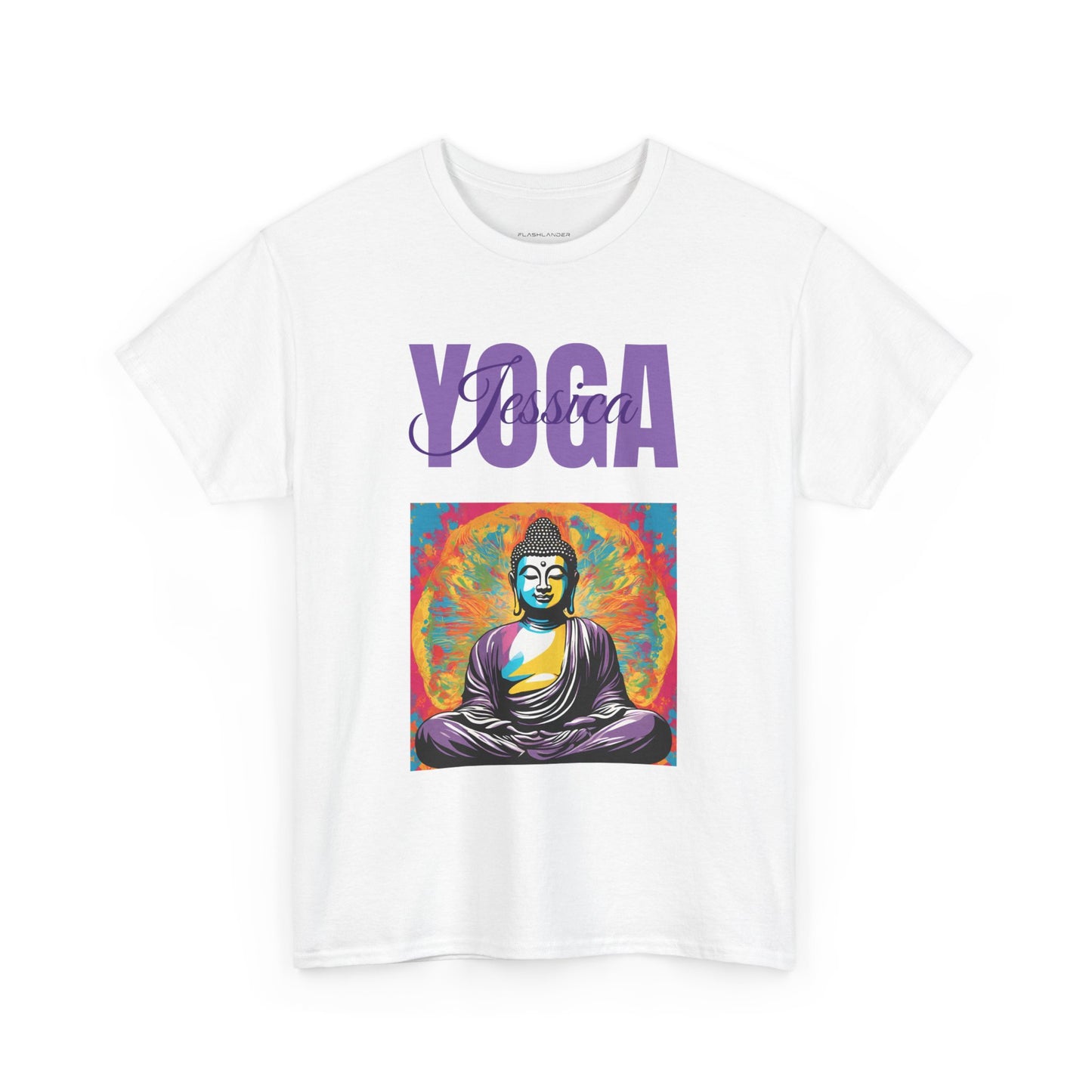 Personalized Yoga Shirt - Buddha Tee - Custom Name Flashlander Yoga Tee