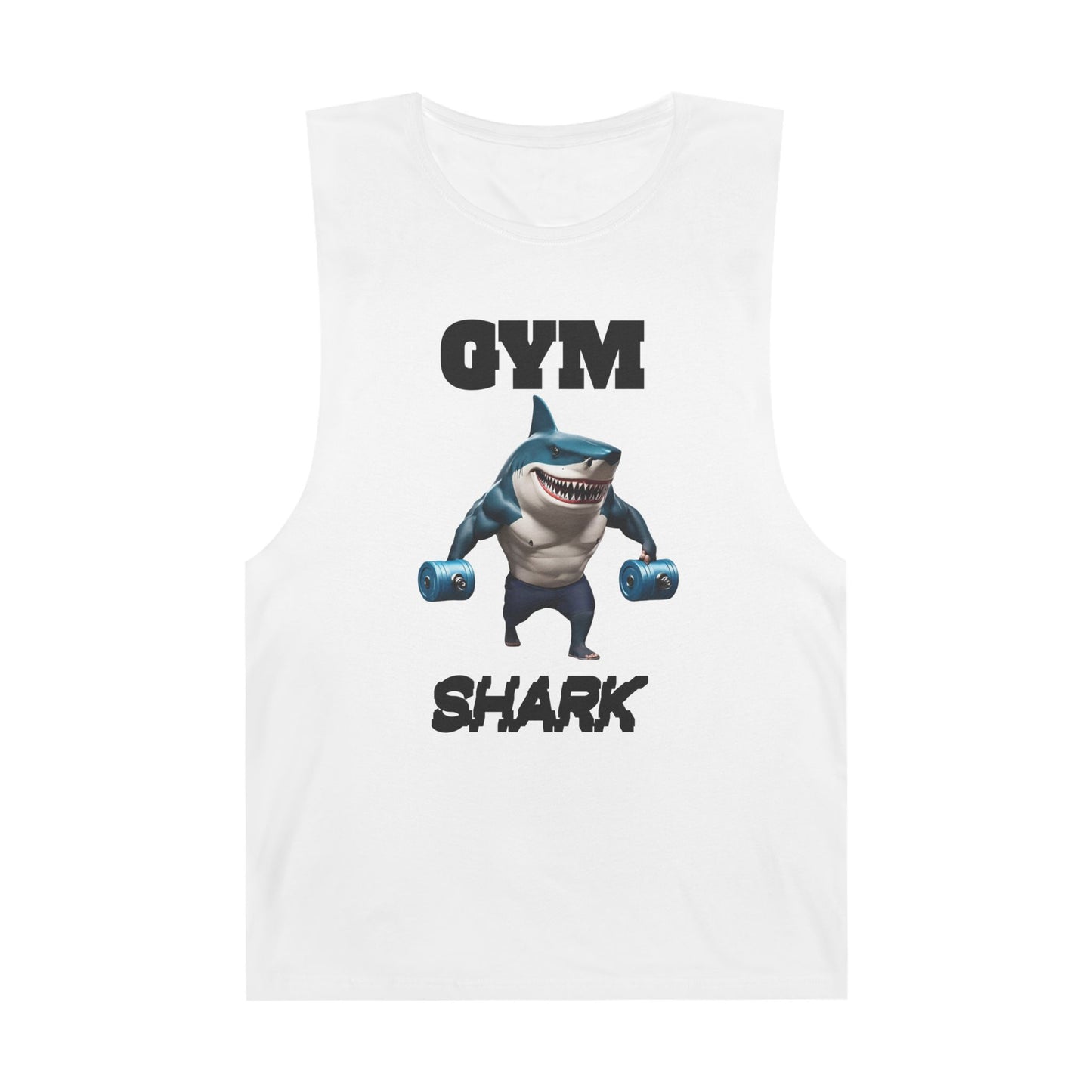 Shark Gym Scoop Bottom Cotton Unisex Barnard Performance Tank