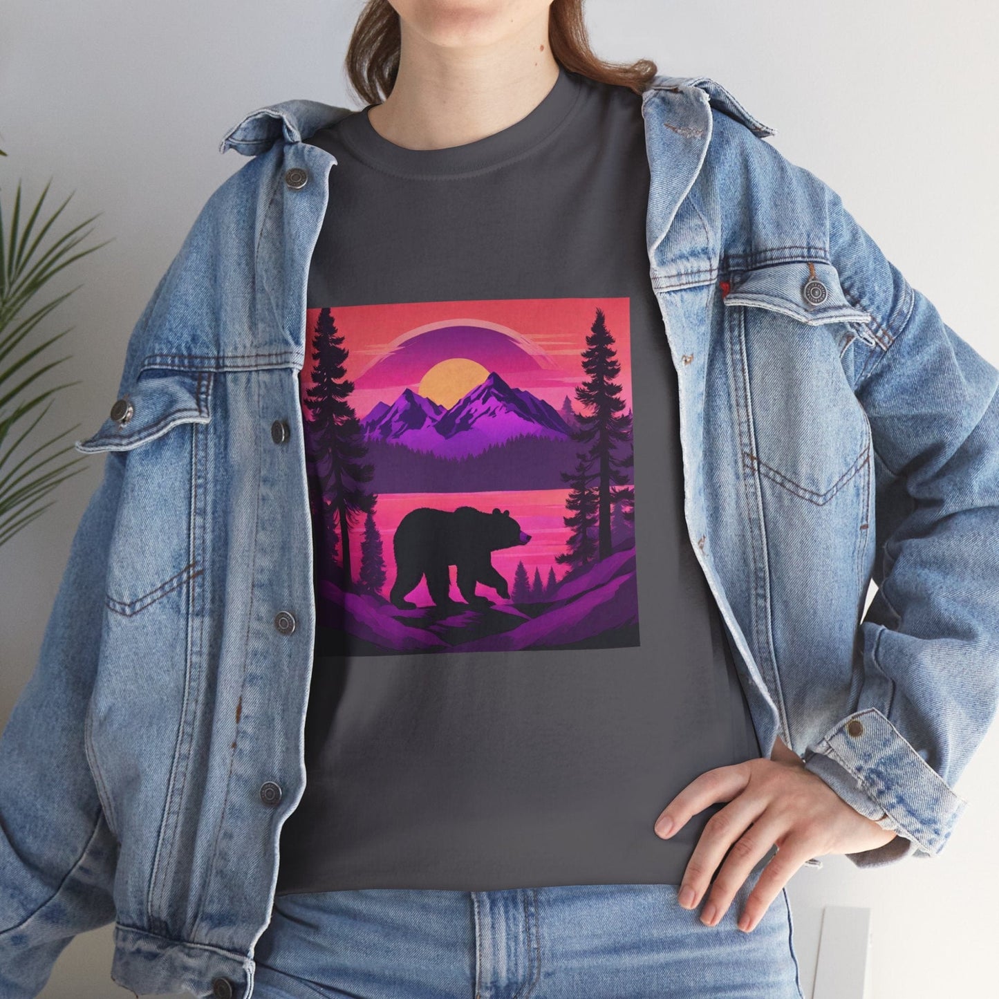 T-shirt graphique Bear Majestic Sunset Flashlander