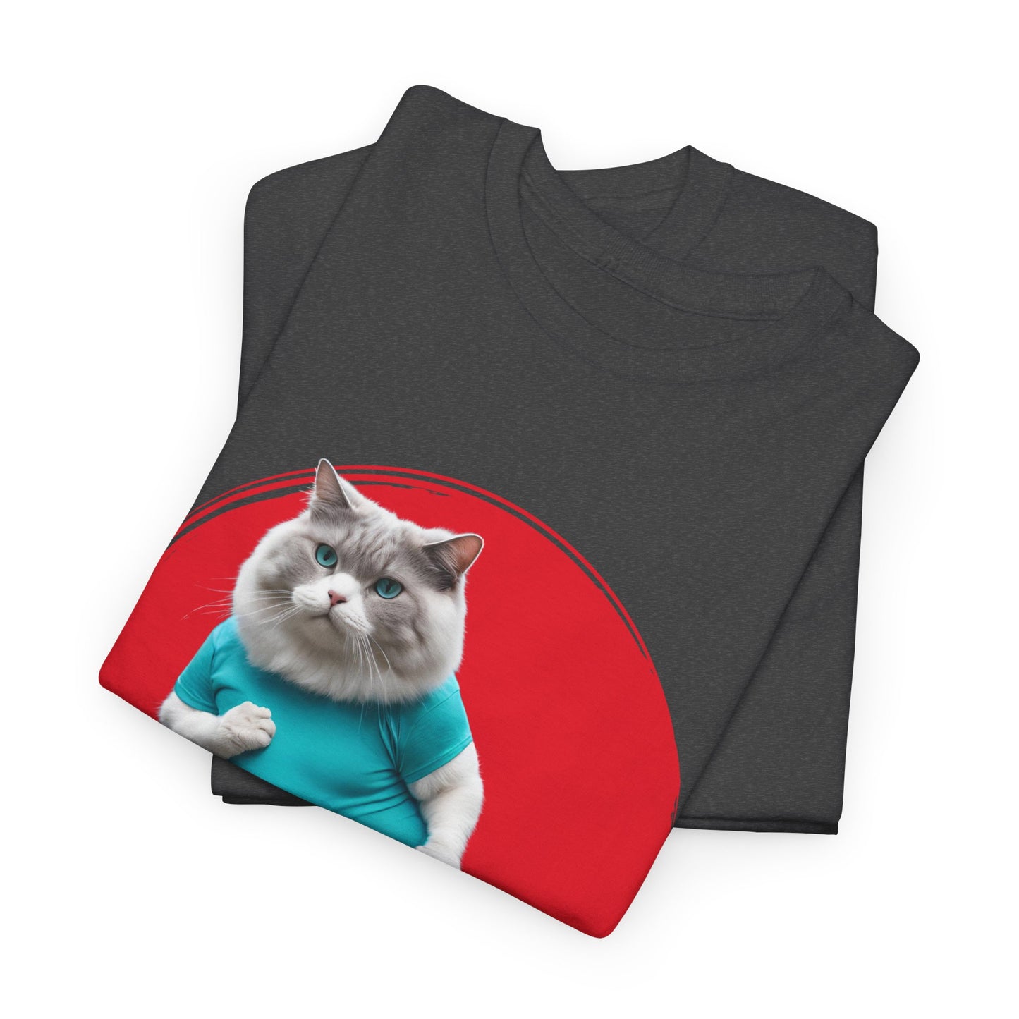 Camiseta de gimnasio Flashlander con divertido gato gordo de karate