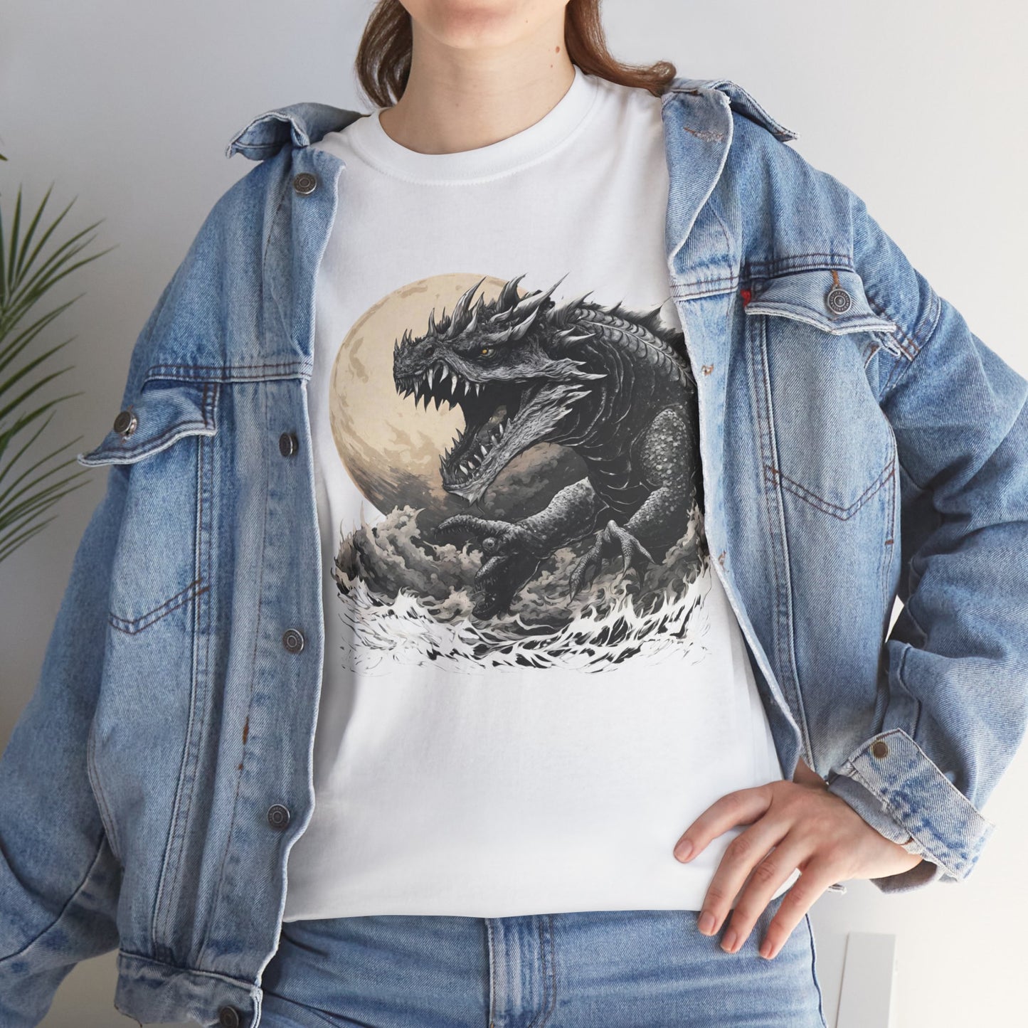 T-shirt de sport Flashlander, le monstre marin Kraken émerge, menace au clair de lune