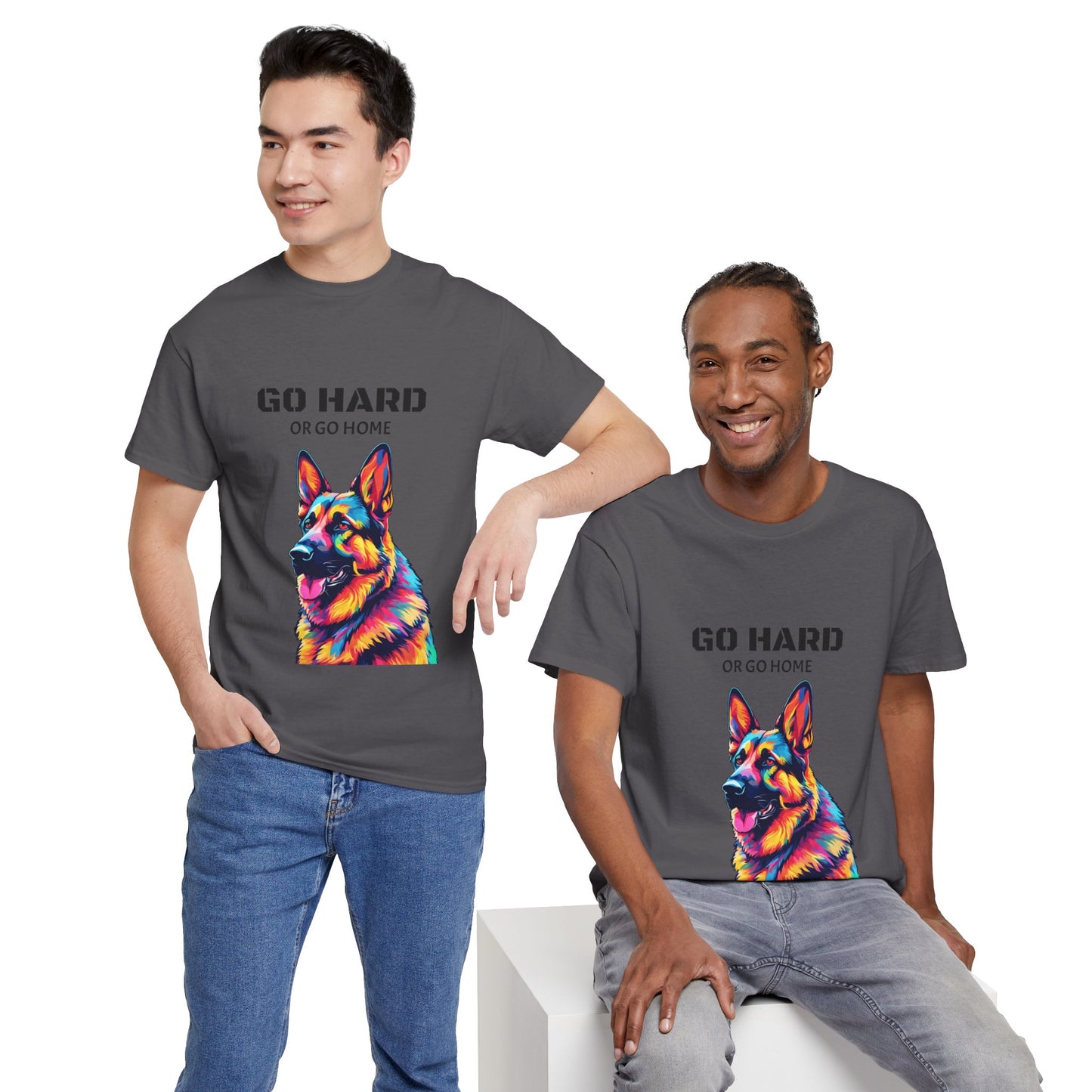 German Shepherd Dog Pop Art - Go Hard or Go Home Flashlander Gym Shirt