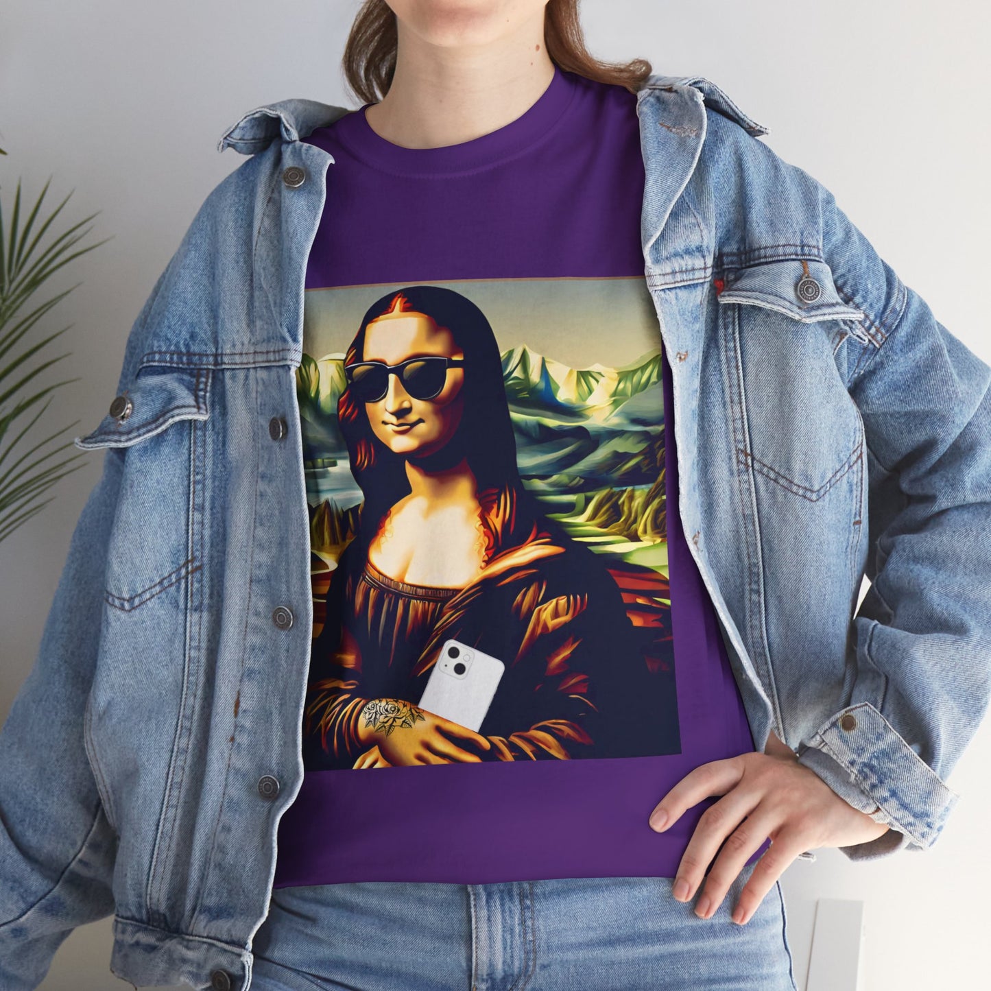 Funny modern Mona Lisa - Flashlander Gym Shirt