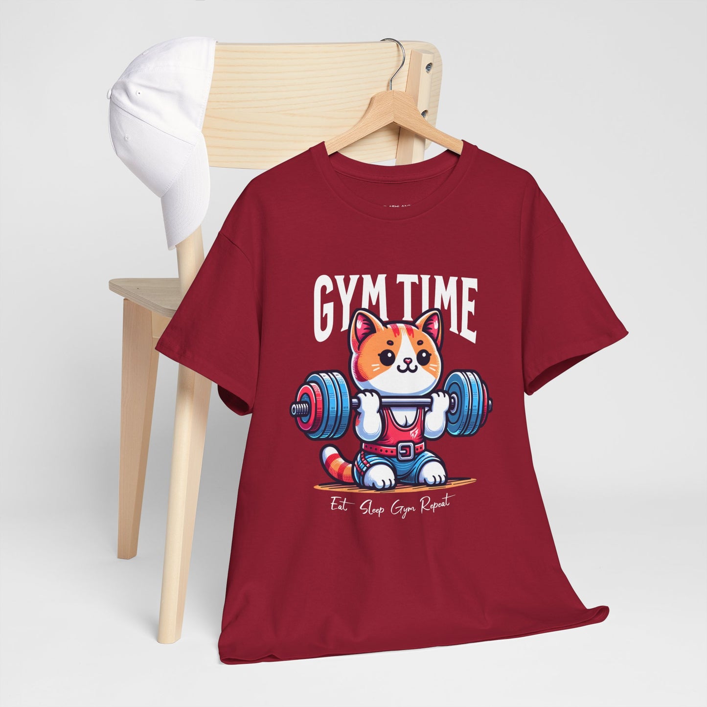 Cute Cat Gym Time Shirt Flashlander Graphic Tee