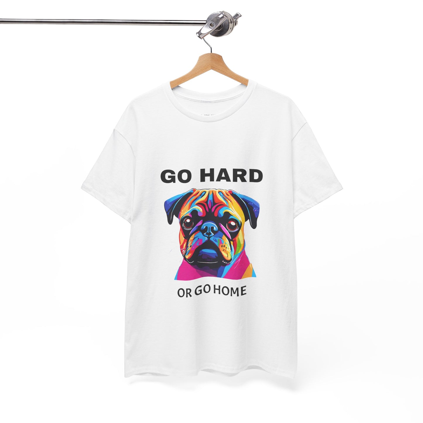 Pug Dog Pop Art  - Go Hard Or Go Home Flashlander Gym Shirt