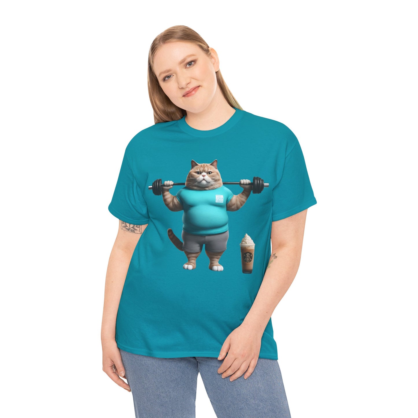 Funny Fat Cat Lifting - Flashlander Gym Shirt