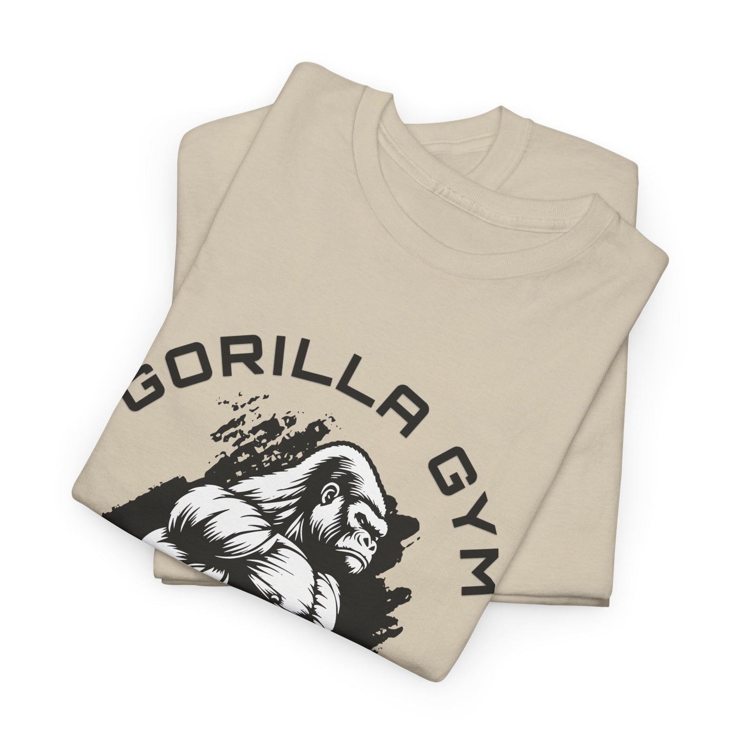 T-shirt de sport Gorilla Flashlander en coton unisexe, noir anthracite, graphique de performance