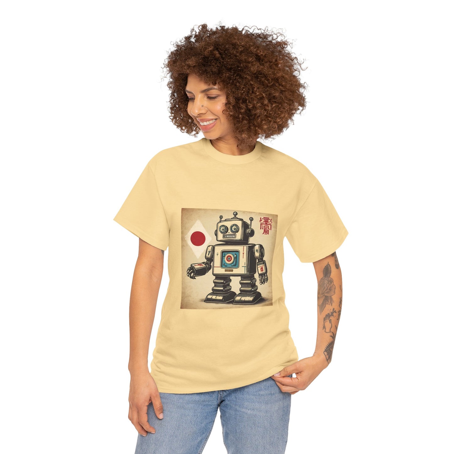 Camiseta deportiva con diseño de robot japonés vintage - Flashlander