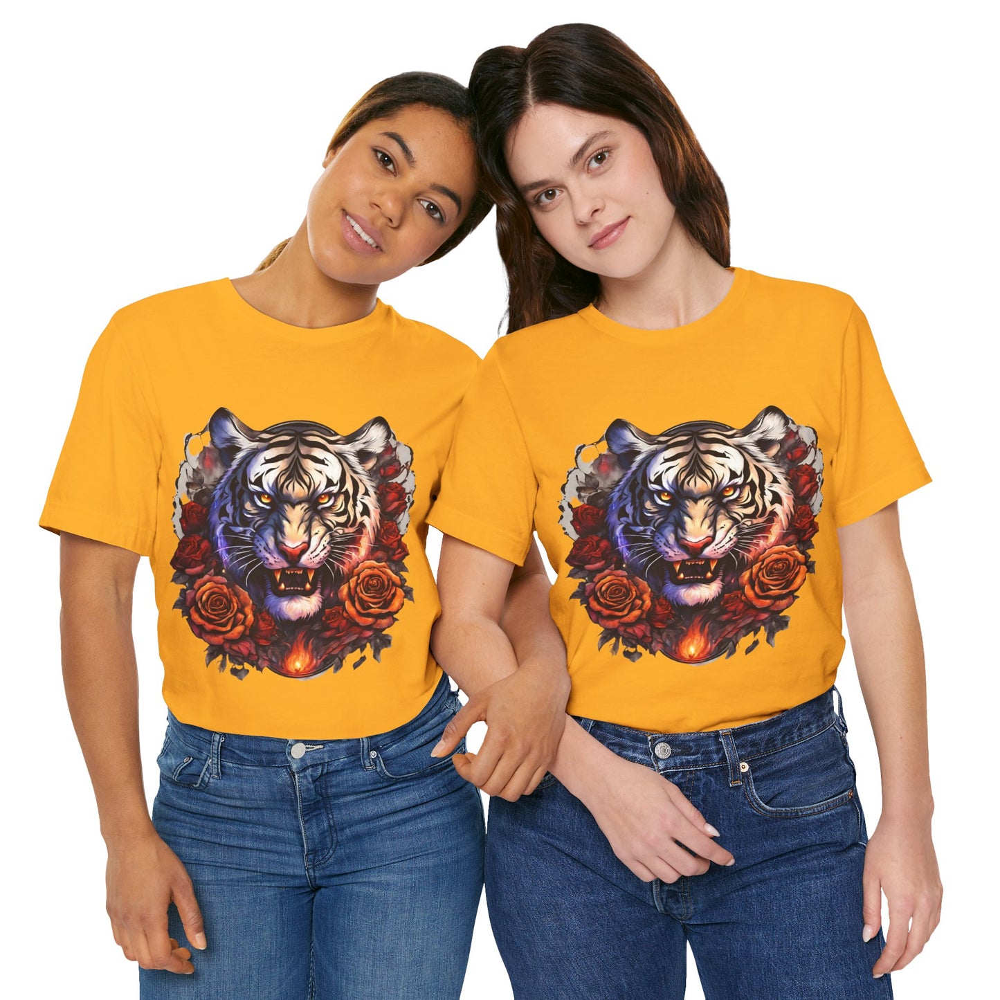 White Tiger Flames Flashlander Gym Shirt