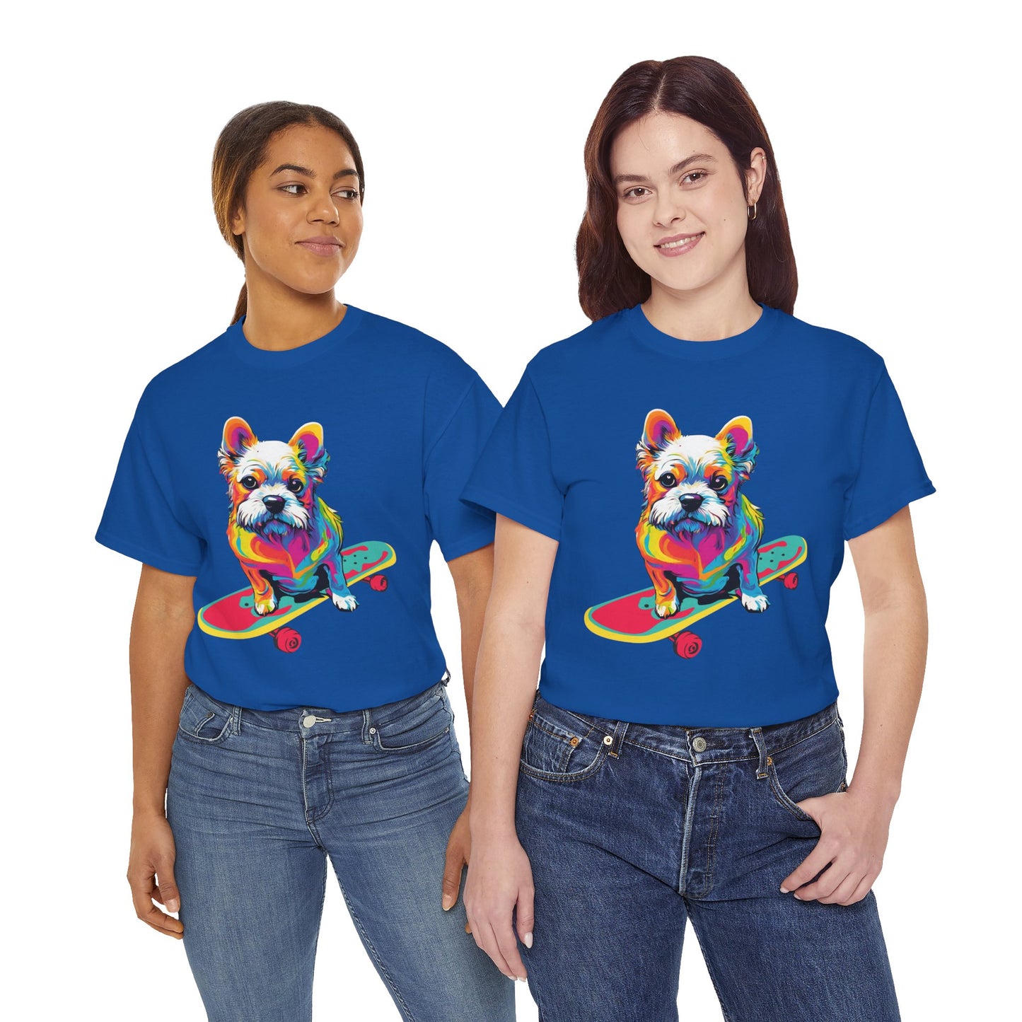 Pop Art Skateboarding Dog Flashlander Gym Shirt