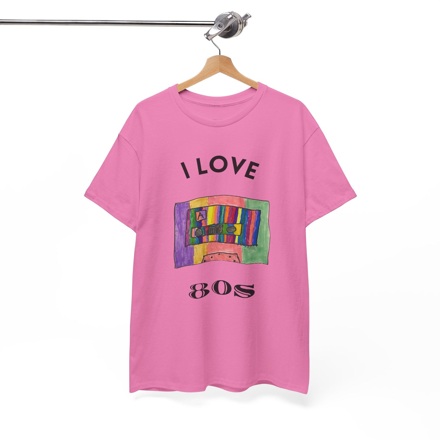 Retro Vibes Art Pop Cassette Tape I Love 80's - Flashlander Gym Shirt