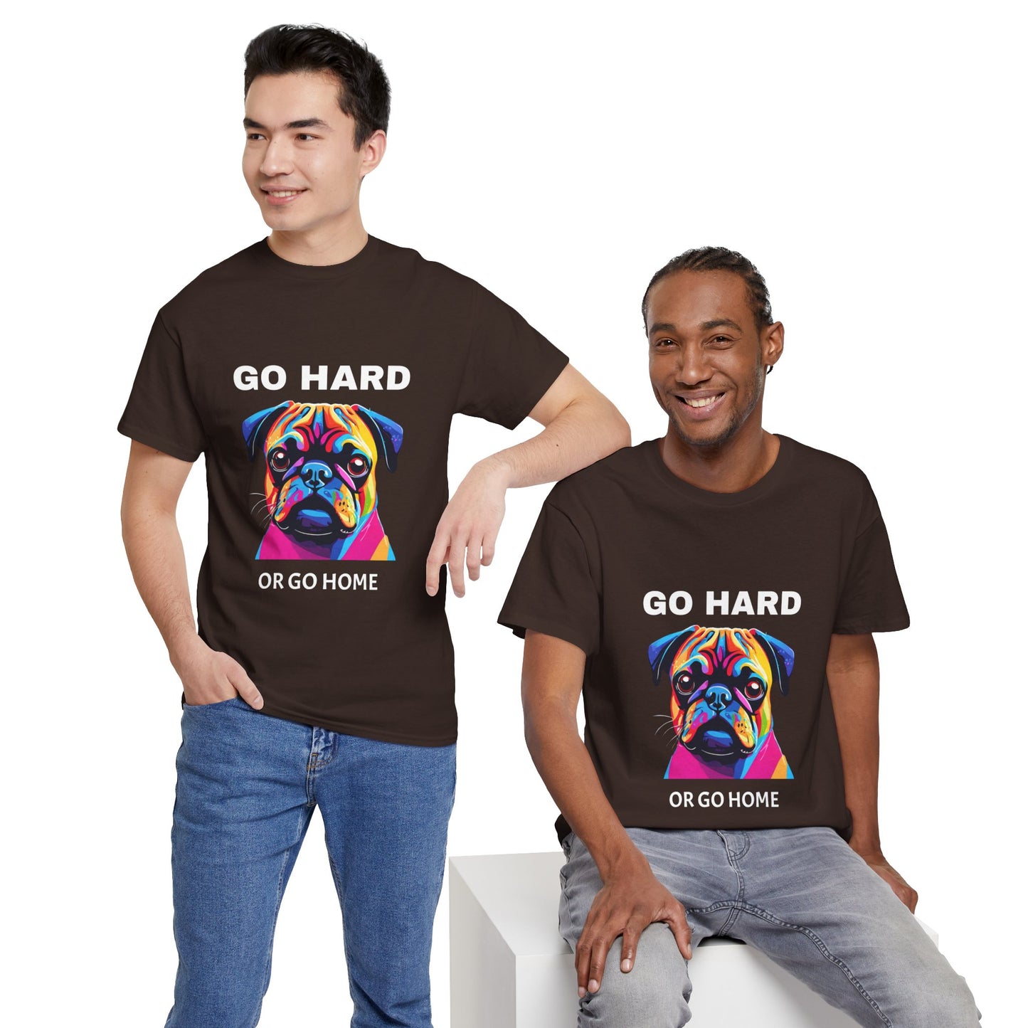 Pug Dog Pop Art  - Go Hard Or Go Home Flashlander Gym Shirt